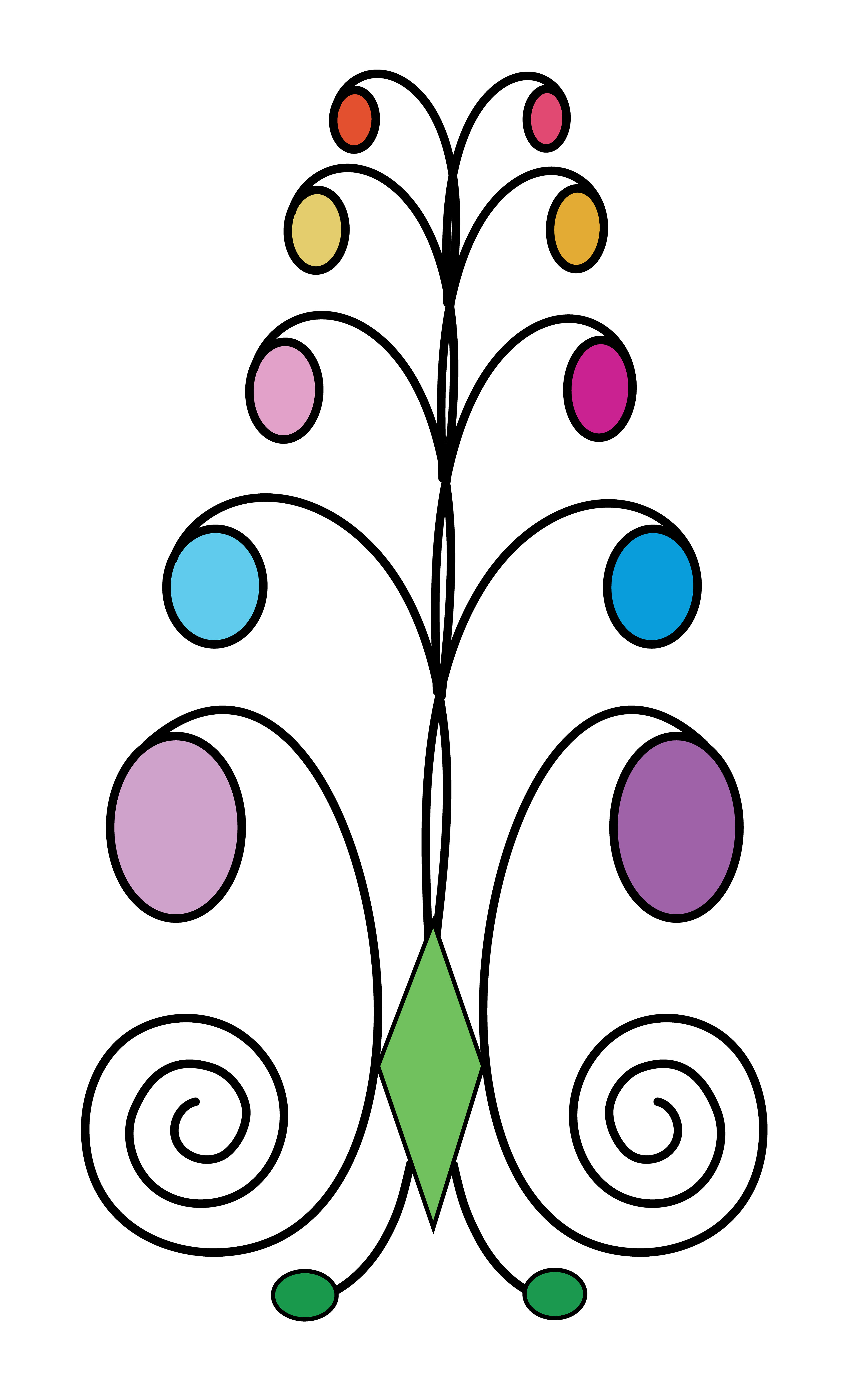 Jewel Tree, Vector Drawing 2, 2022