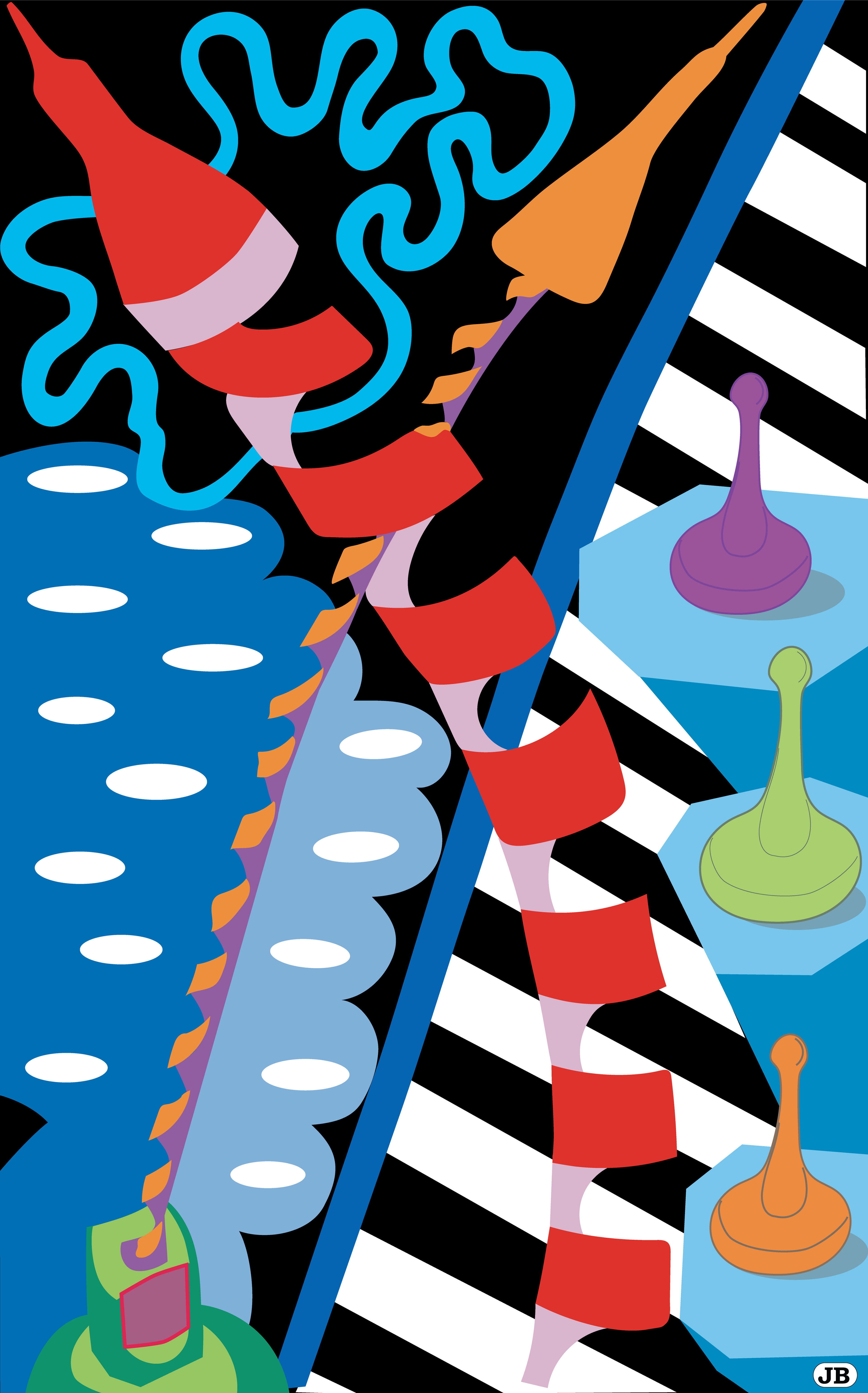 Game Pieces, Digital Art, 2021