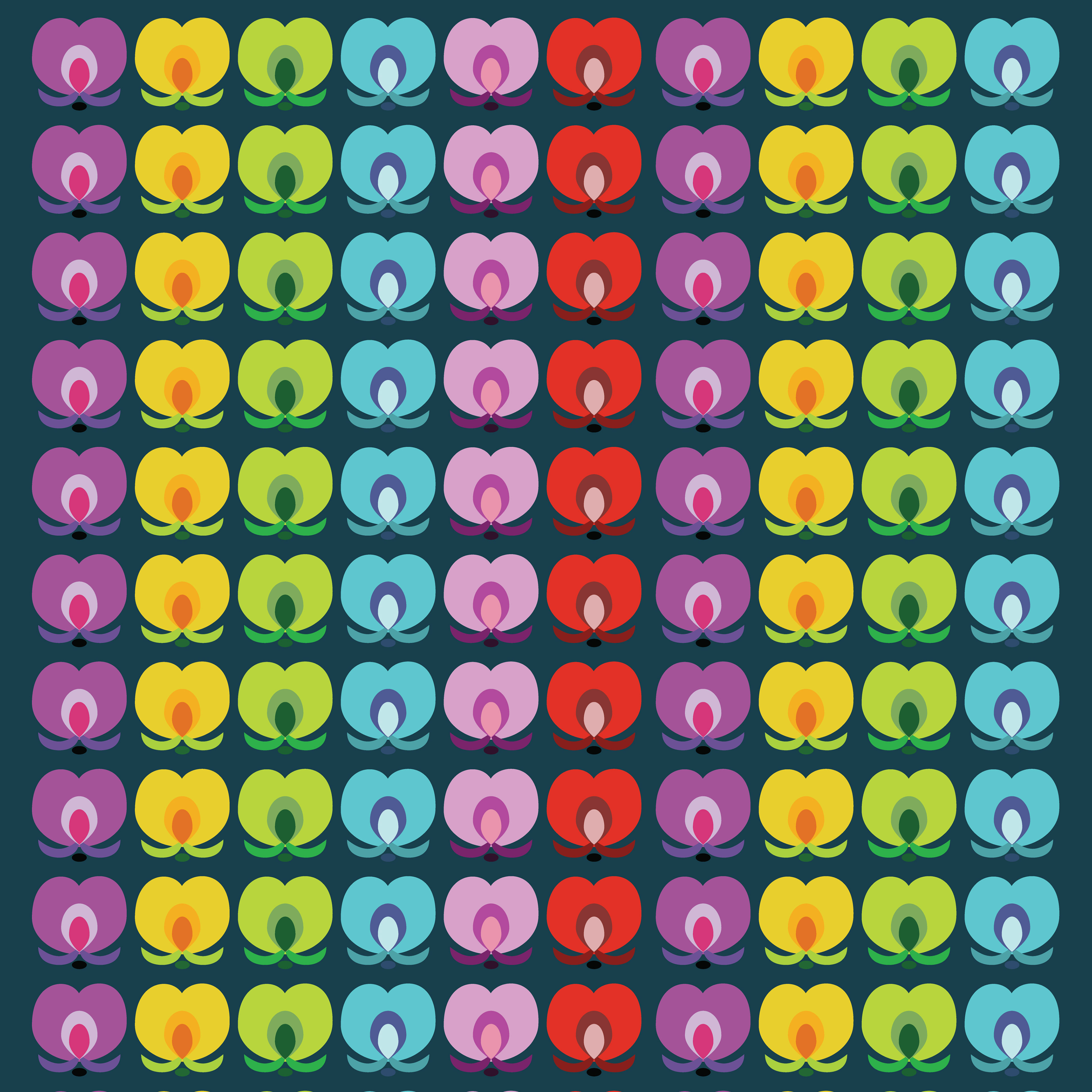 Cherry Bud, Digital Art, Pattern 2, 2026