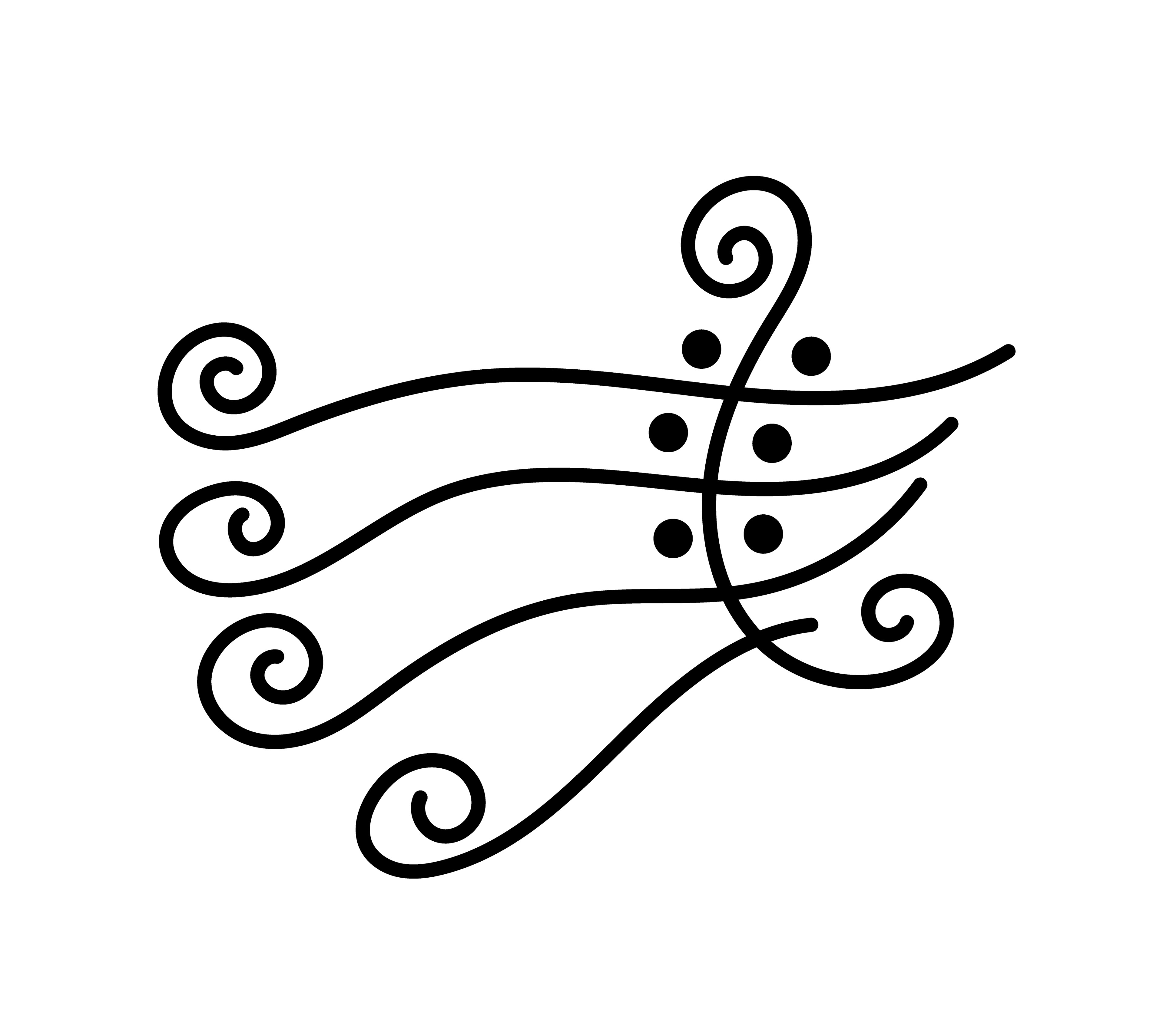 Wind Gust, Vector Drawing, 2022