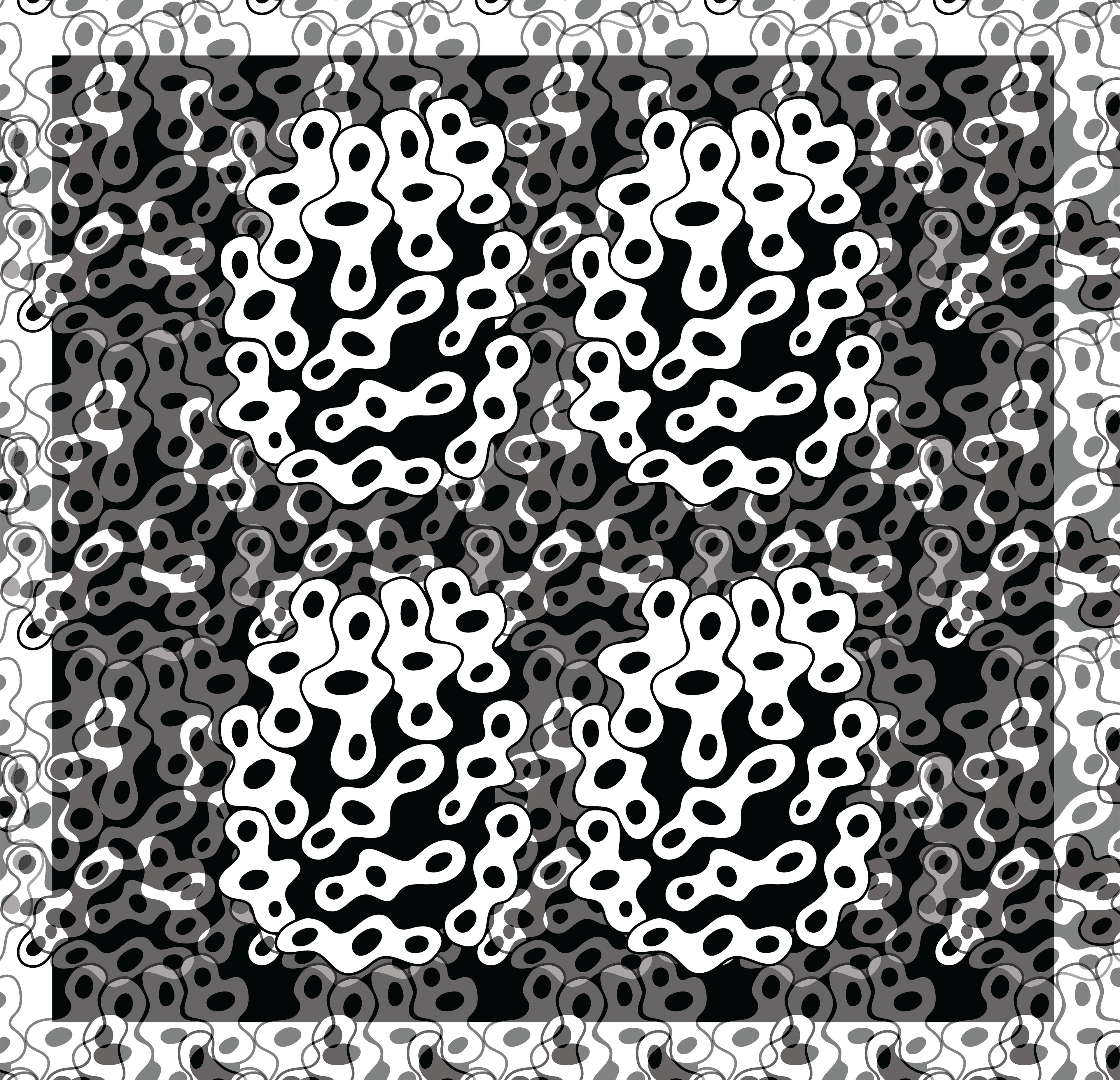 Broken Bicycle Chain, Digital Art, Pattern 4, 2025