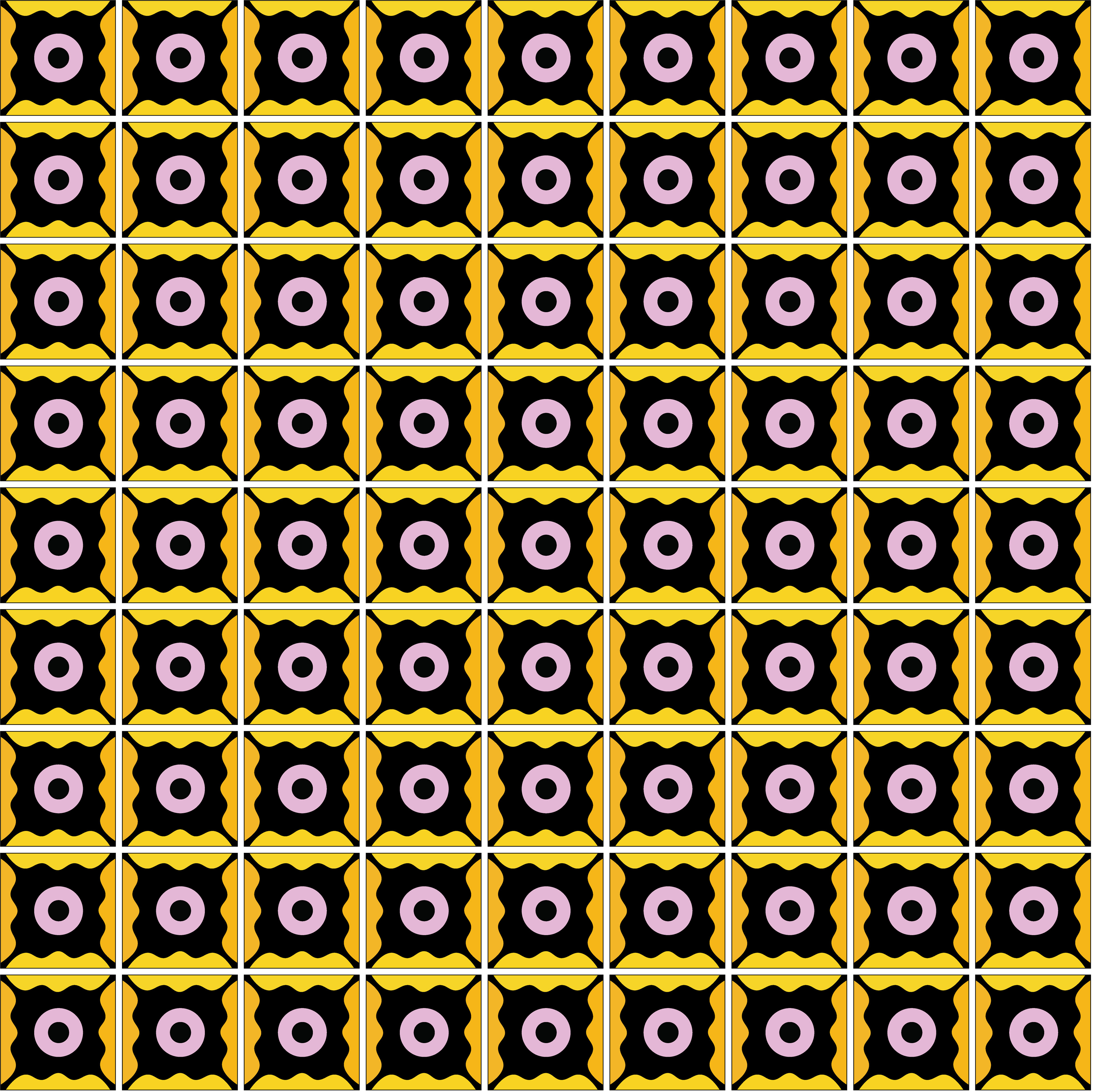 Night Flower Eyes, Digital Art, pattern, 2025