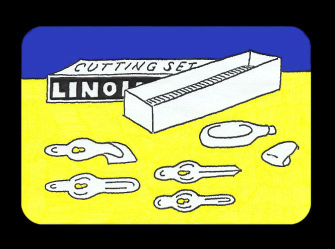 Linoleum Block Printing for Beginners, slide # 30, 1993