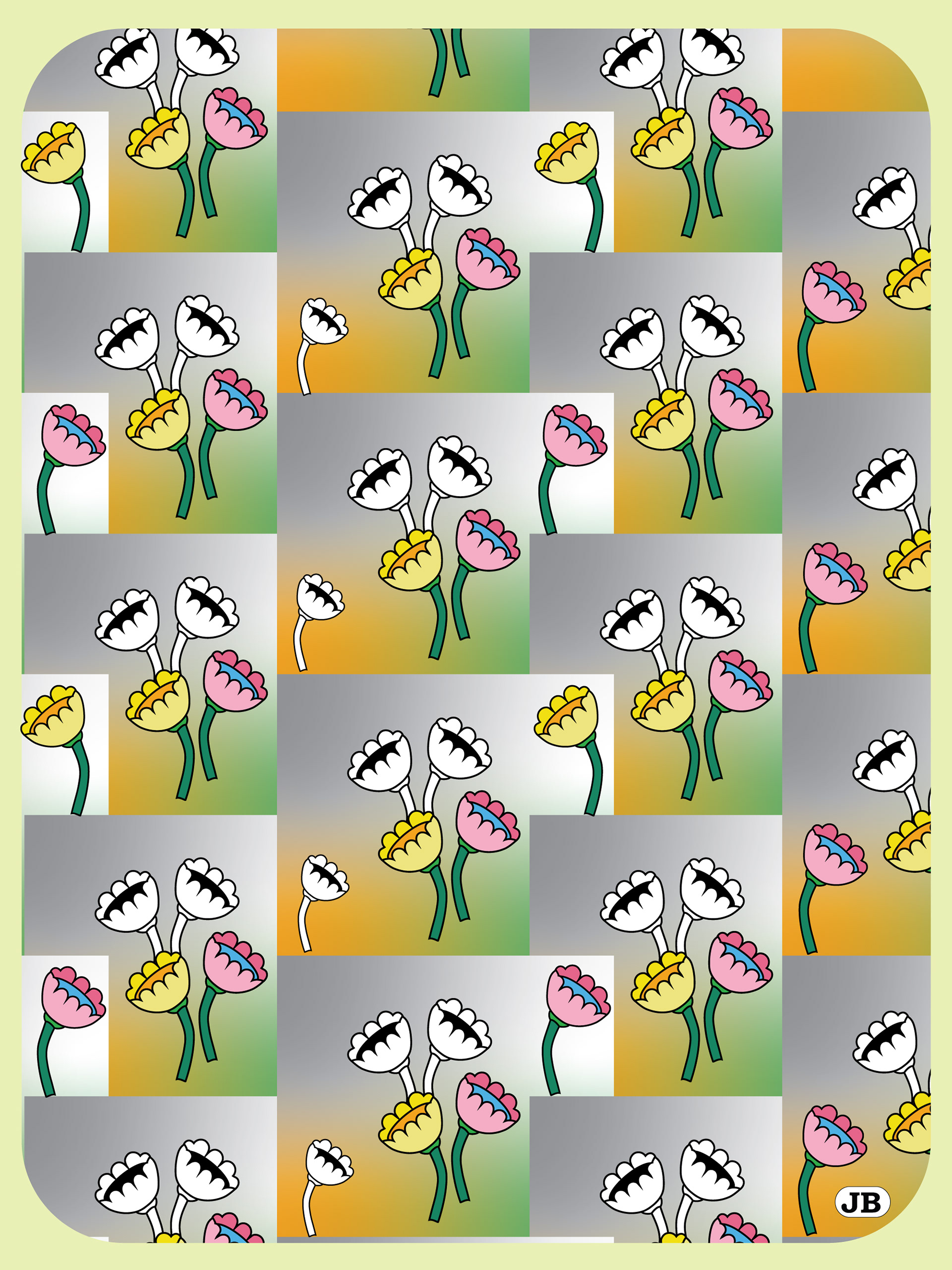 Flower Cups, Digital Art, 2019