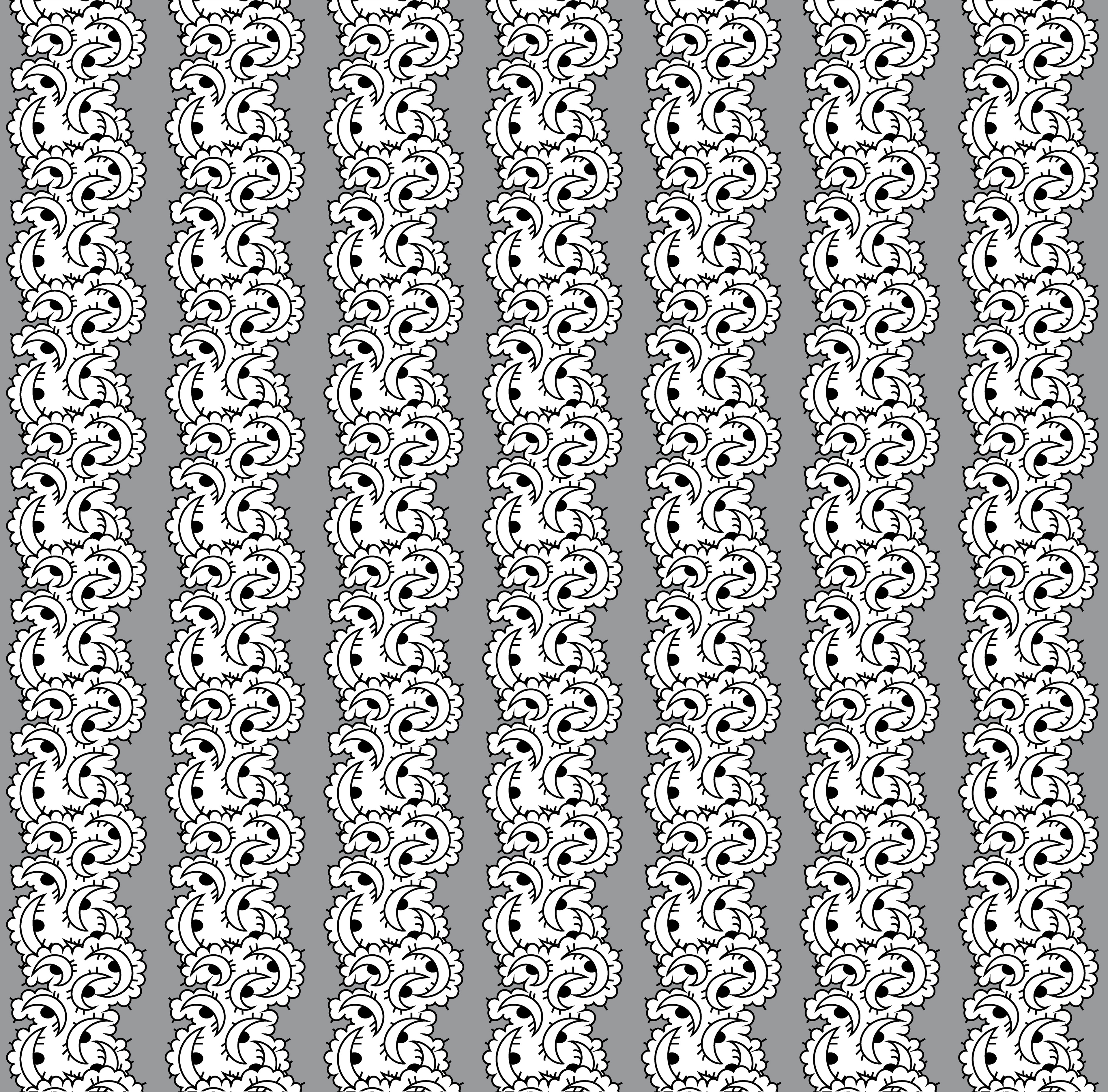 Cloud Moons, Digital Art, Pattern 5, 2020