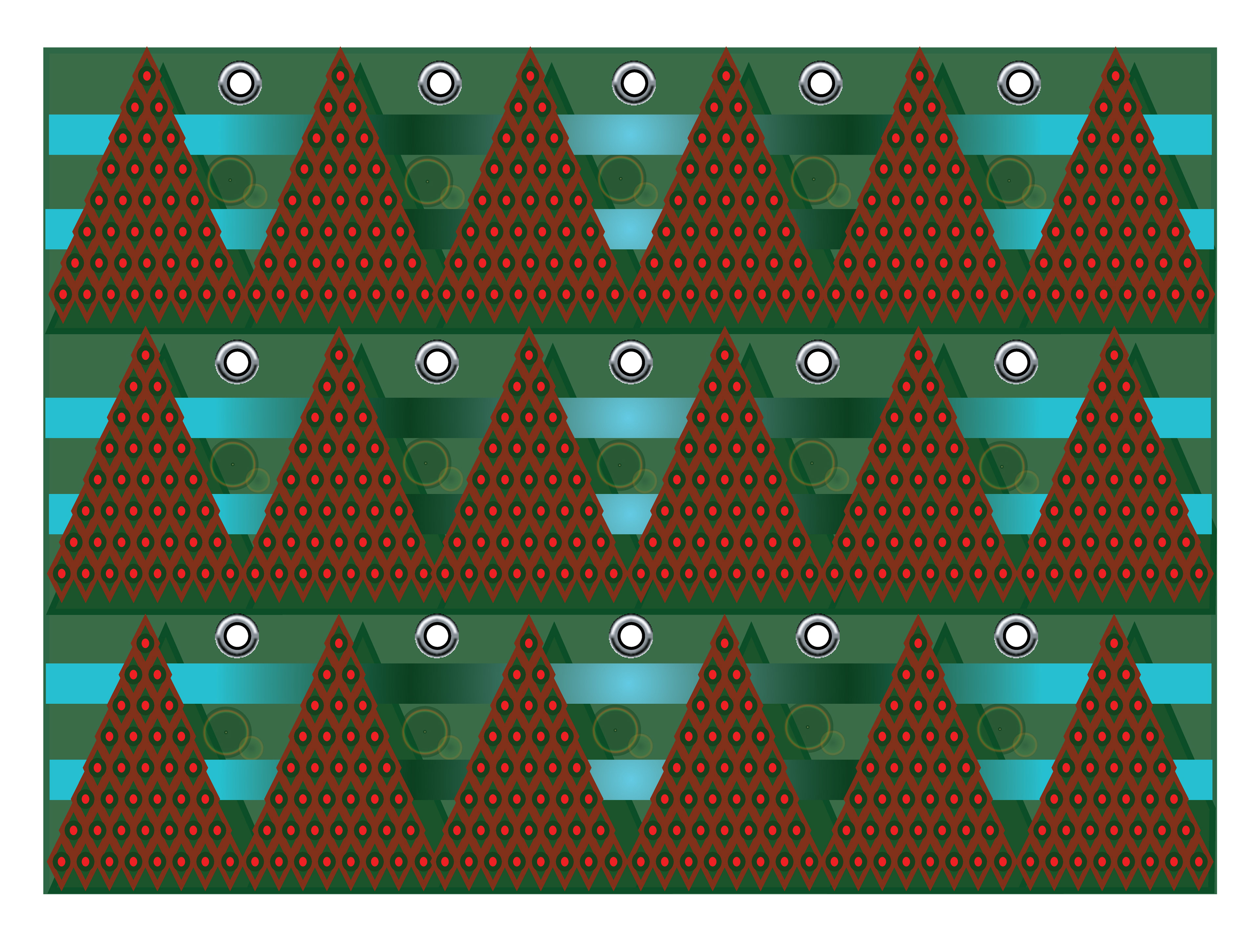 Poinsettia Forest - Digital Art, version 1, 2015