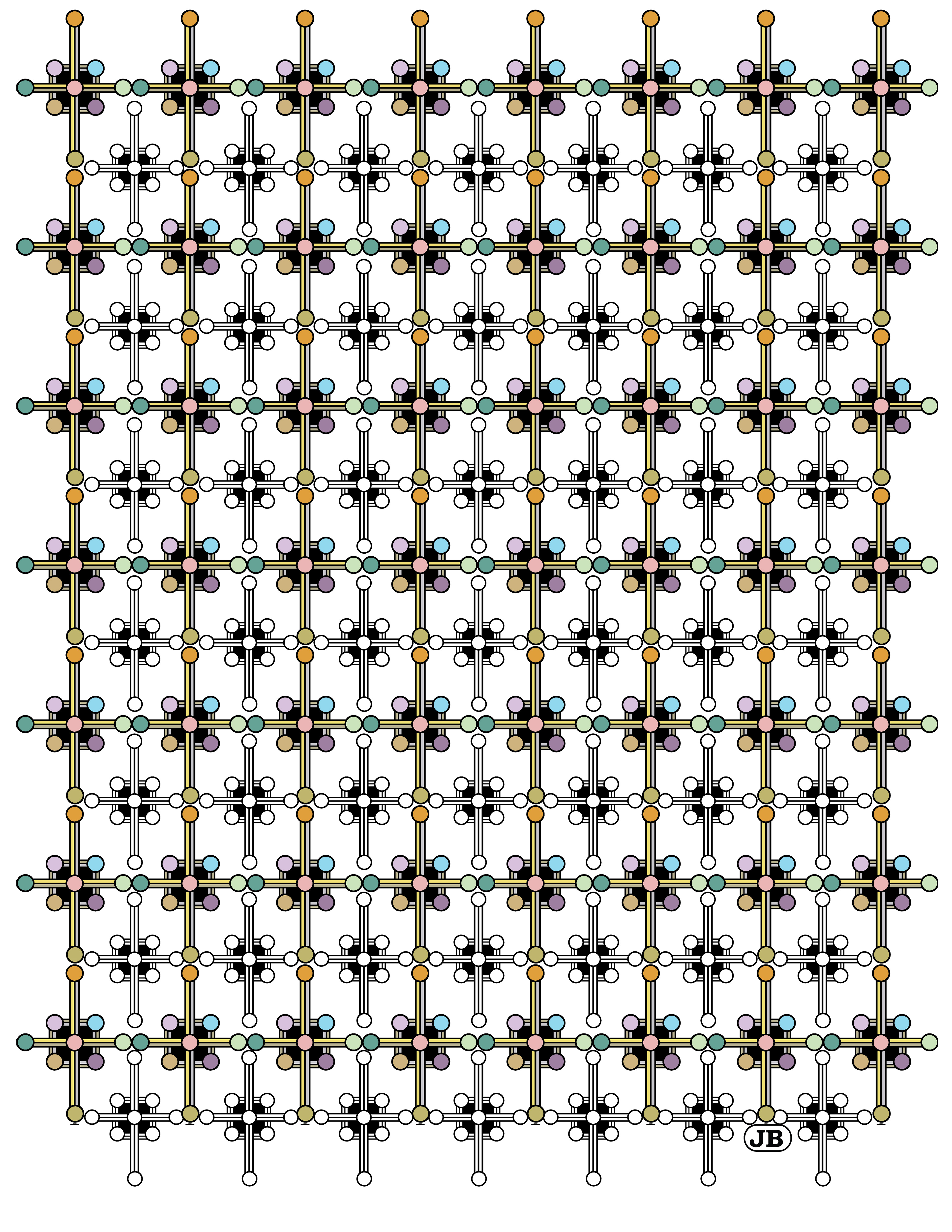 Flower Grate, Digital Art, Pattern, 2024