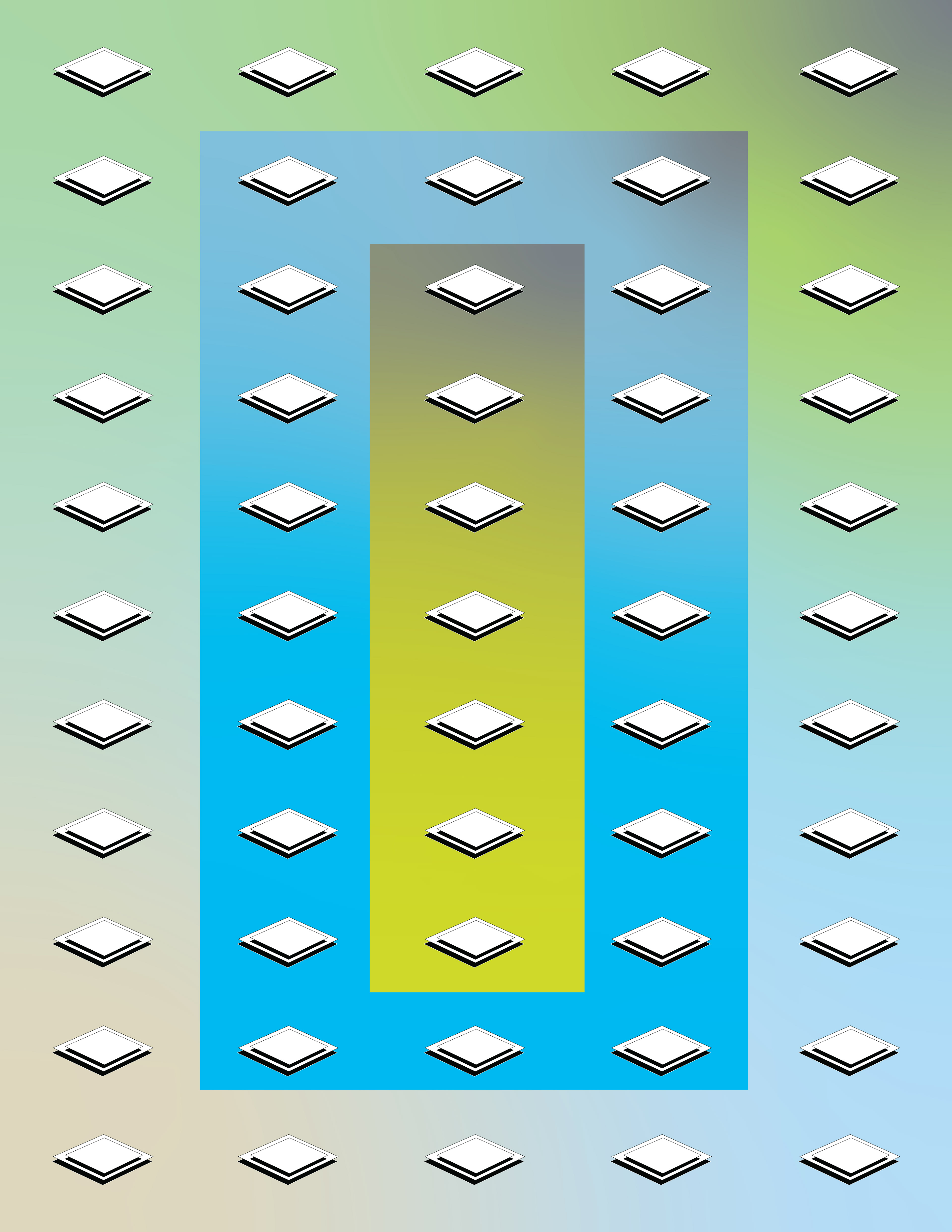 Fence Post Cap Pattern, Digital Art, 2021
