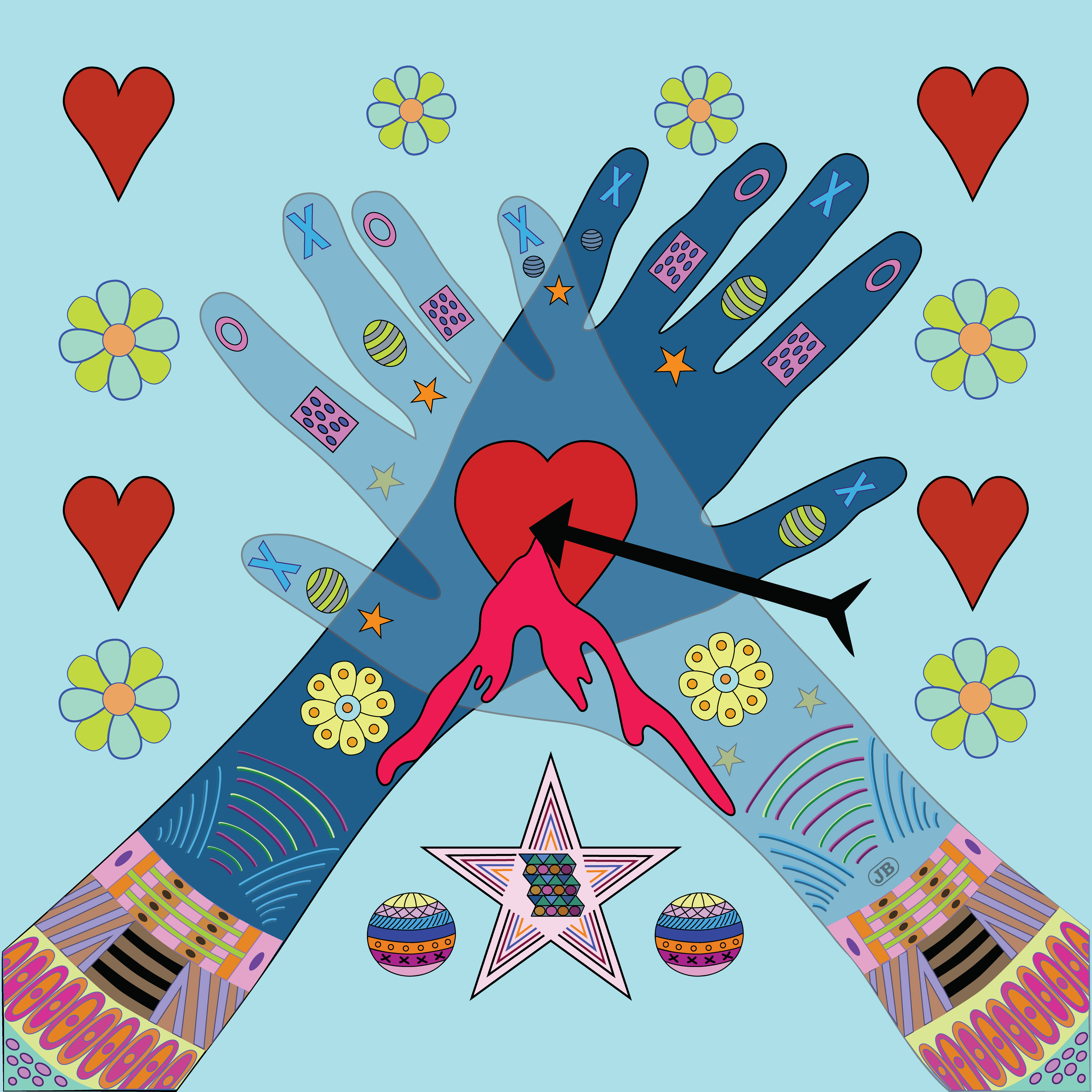 Heart Hands, Digital Art, version 4, 2026