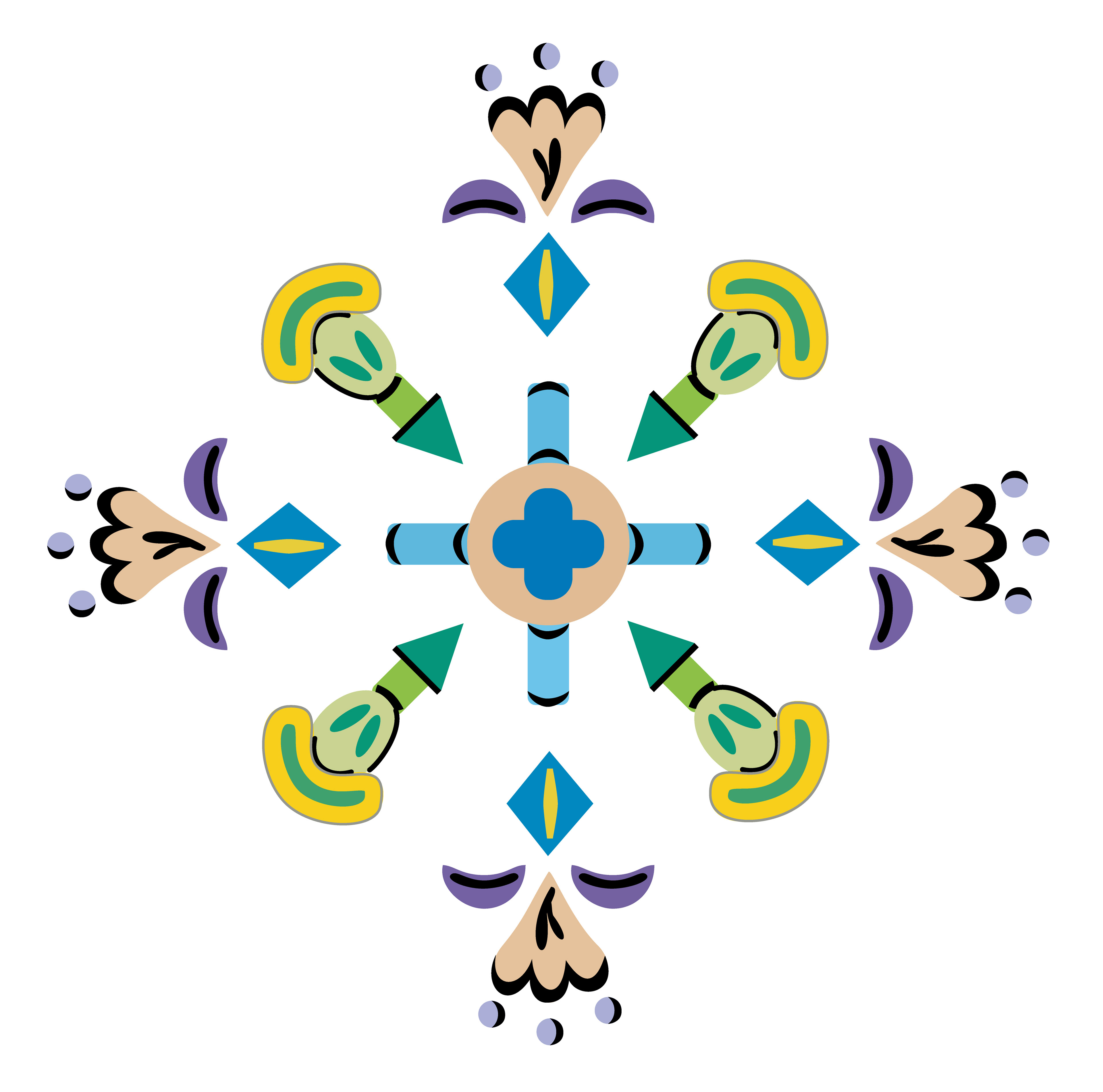 Toy Garden, Vector Drawing 6, 2021