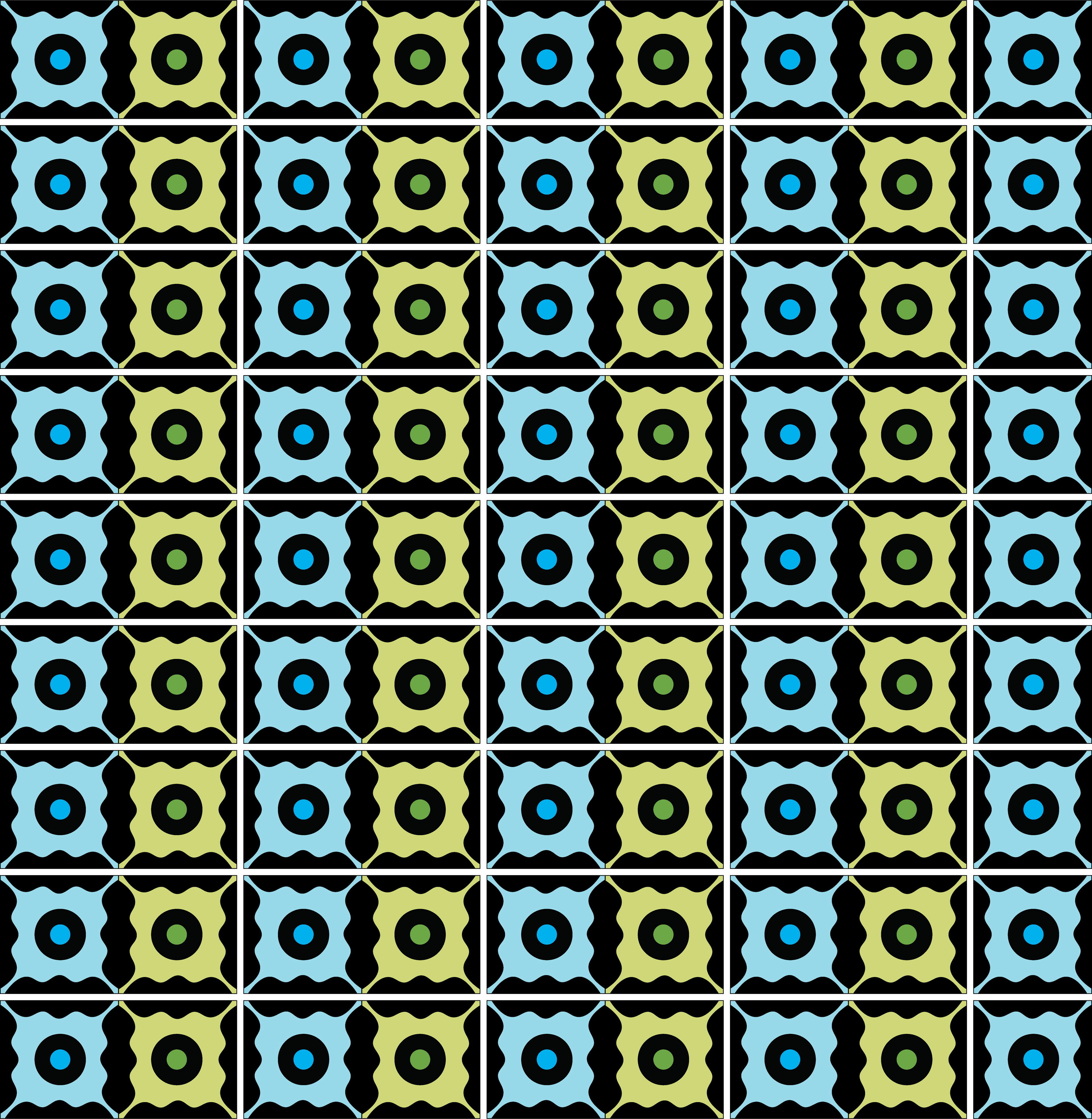 Night Flower Eyes, Digital Art, Pattern 5, 2025