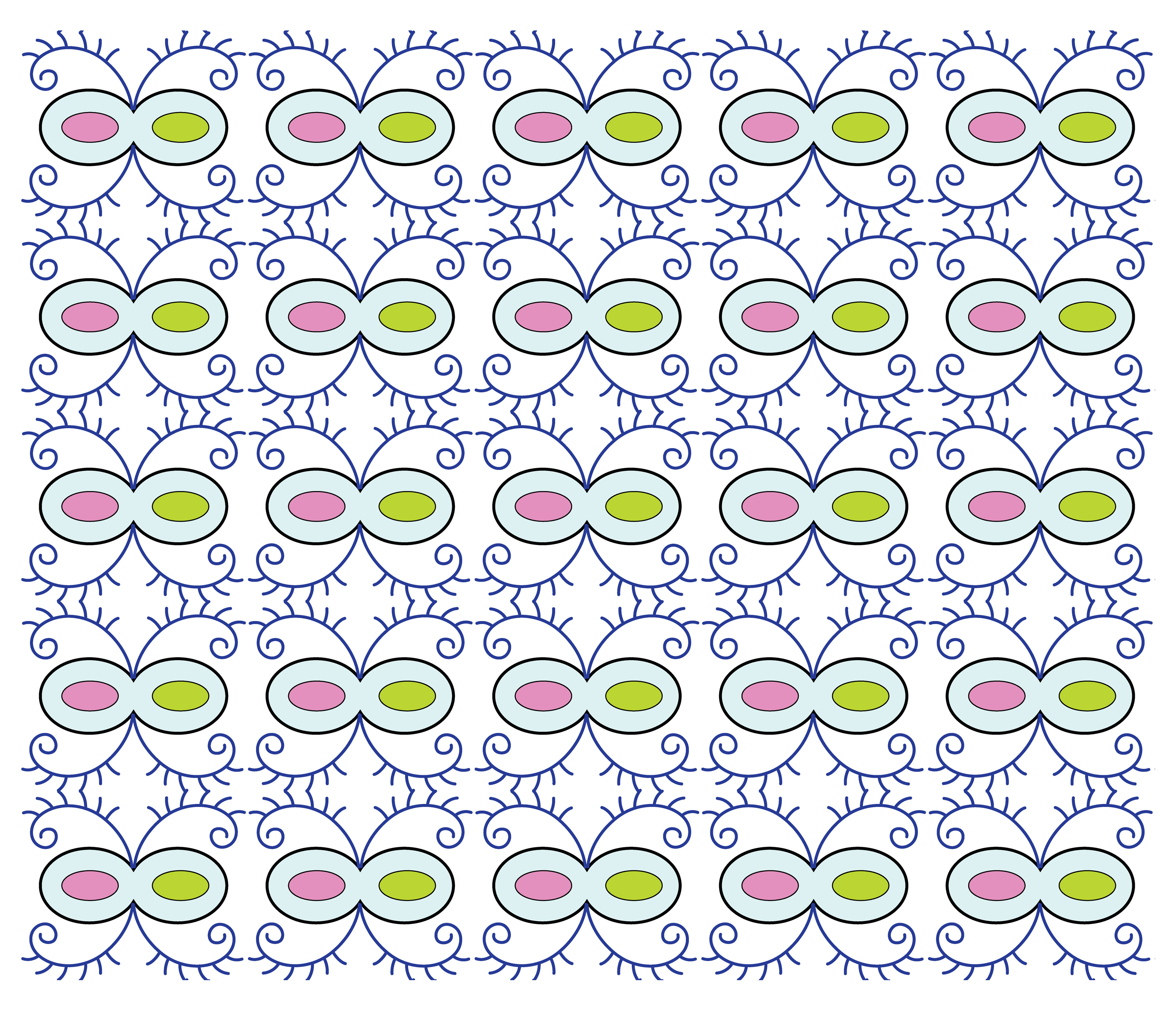 Domino Mask Pattern 2, Digital Art, 2022