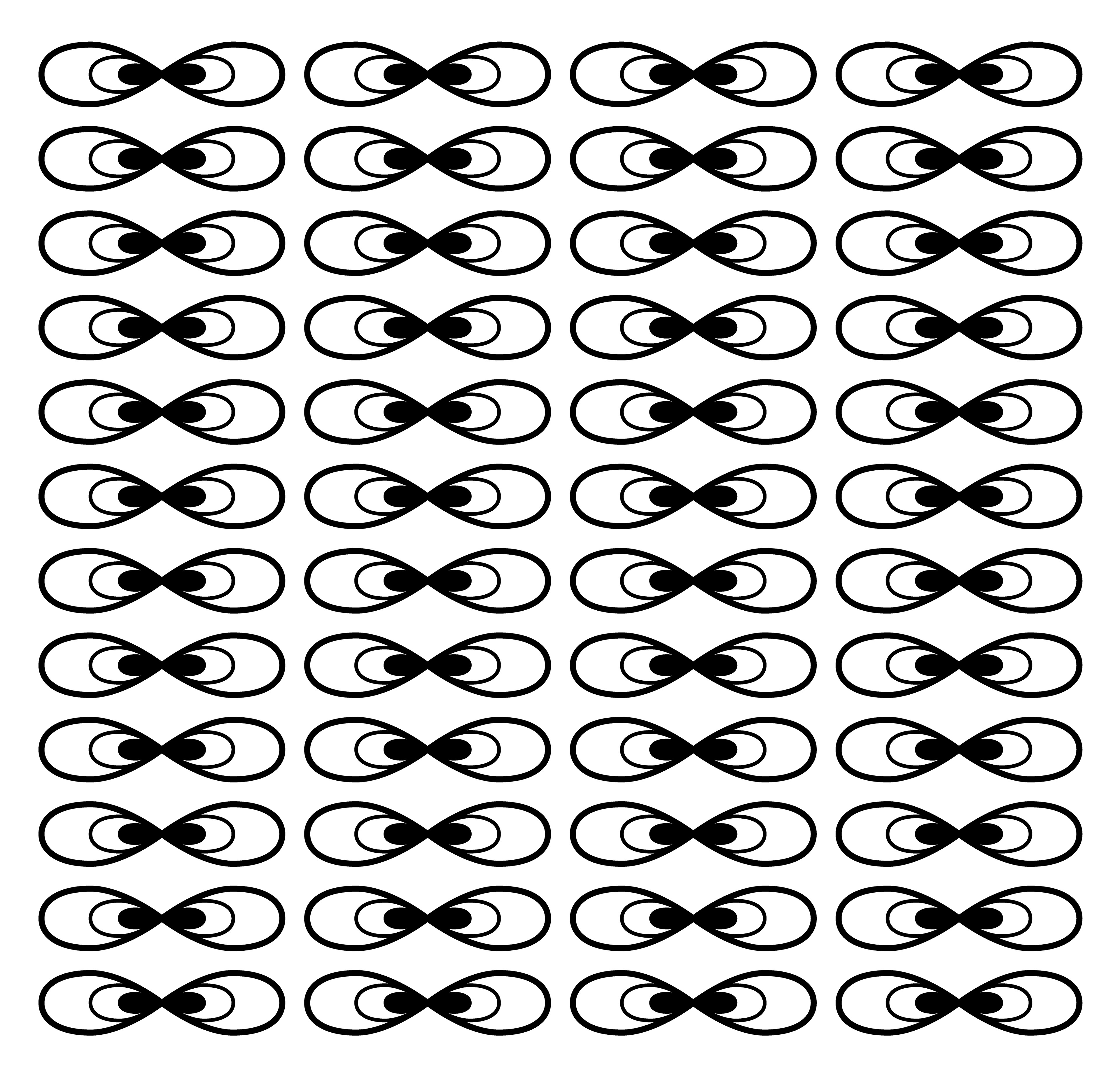 Cross-Eyed Flowers, Digital Art, Pattern 2, 2024