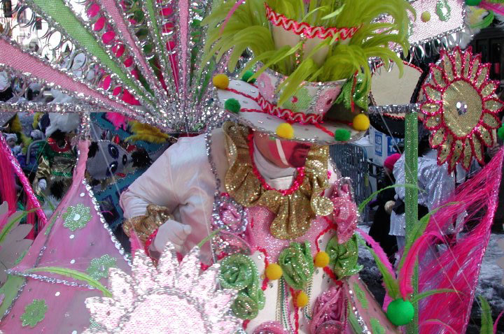 Y2K Mummer, Digital Photo, Philadelphia Mummers Parade, Market Street, New Year's Day 2001