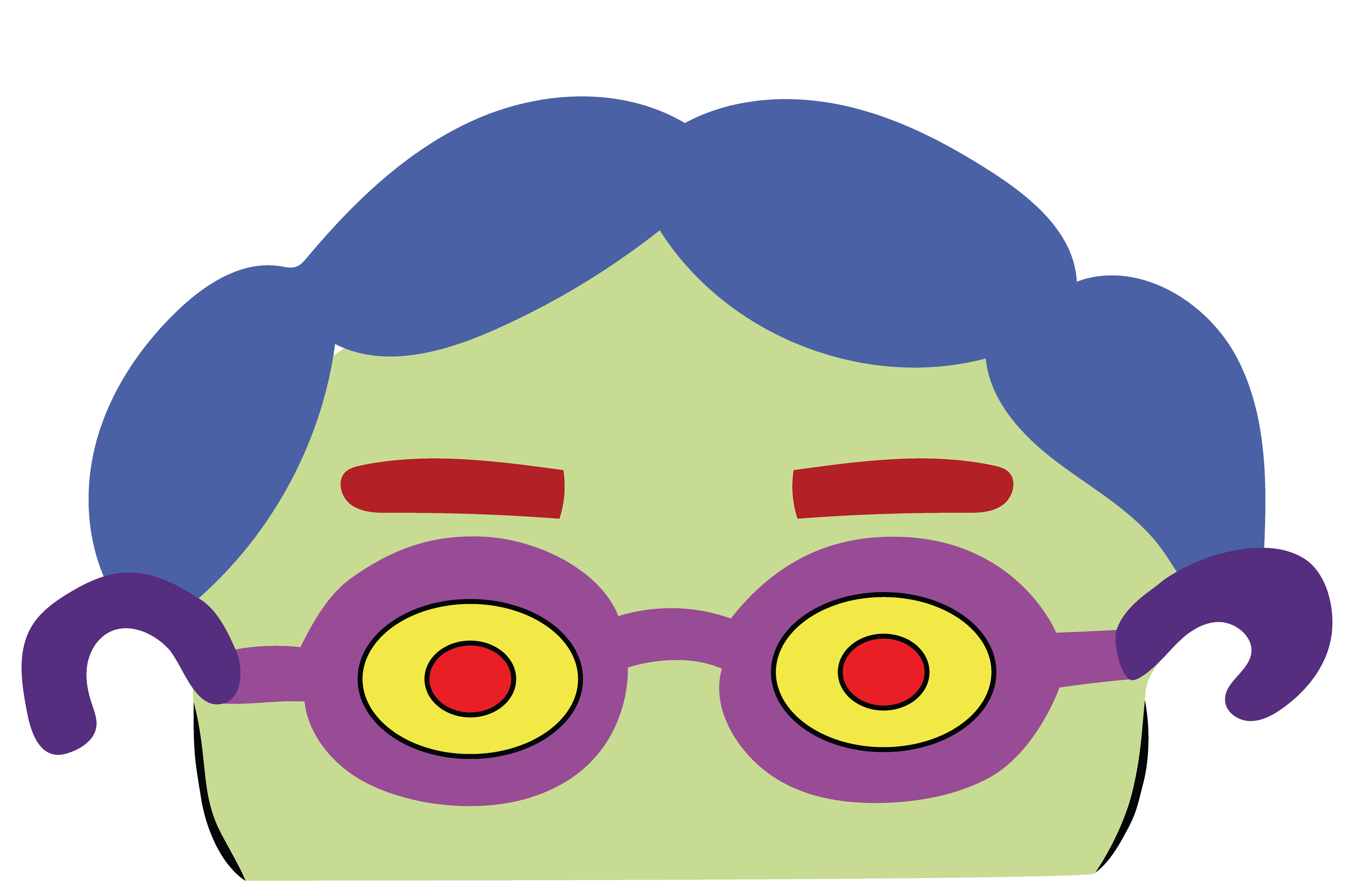 Four Eyes, Digital Art, Artwork Face 14, 2025