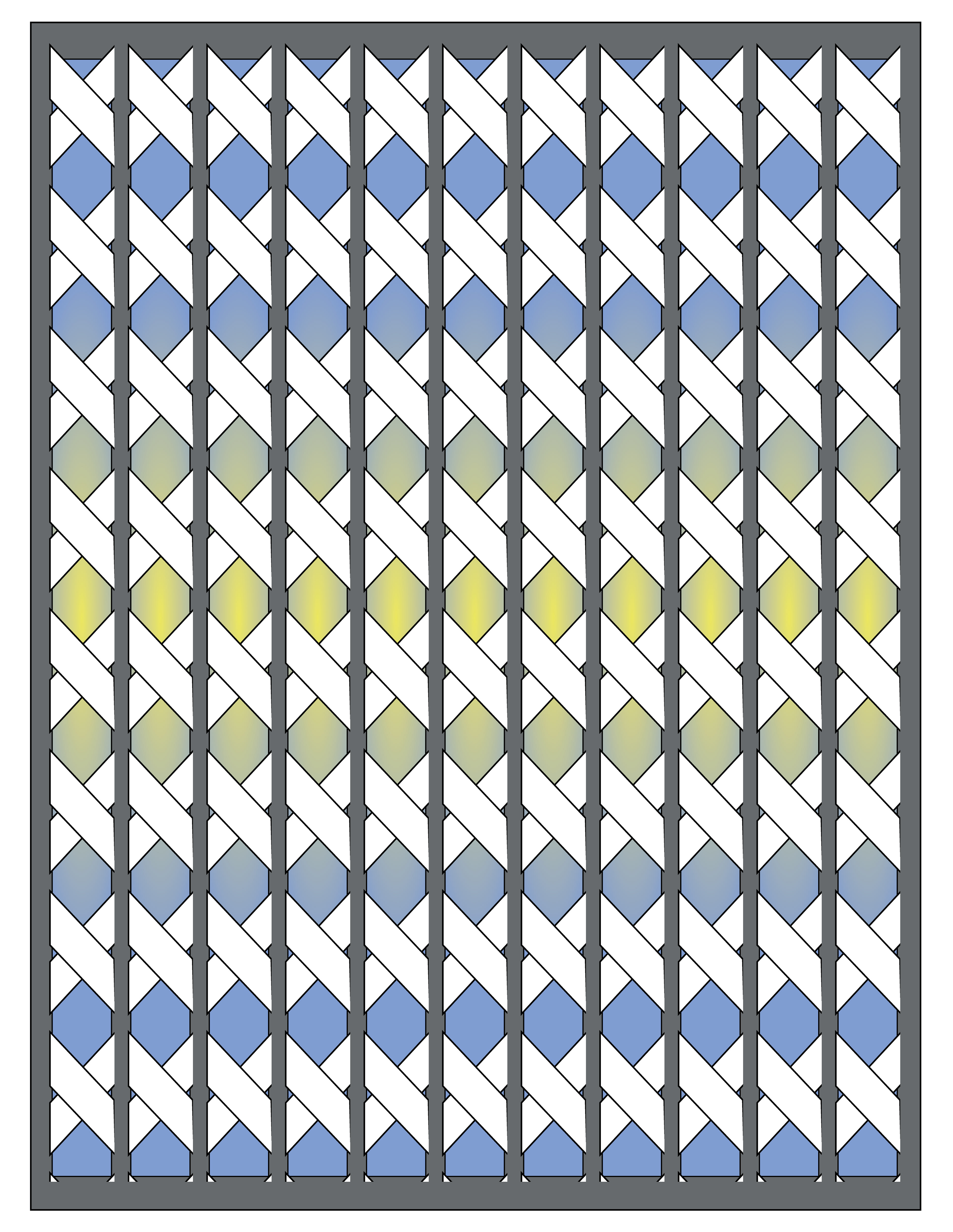 X Vines Pattern, Digital Art, version 4, 2022