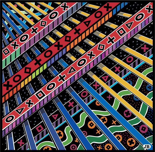 Outer Space Bars, Digital Art, 2021