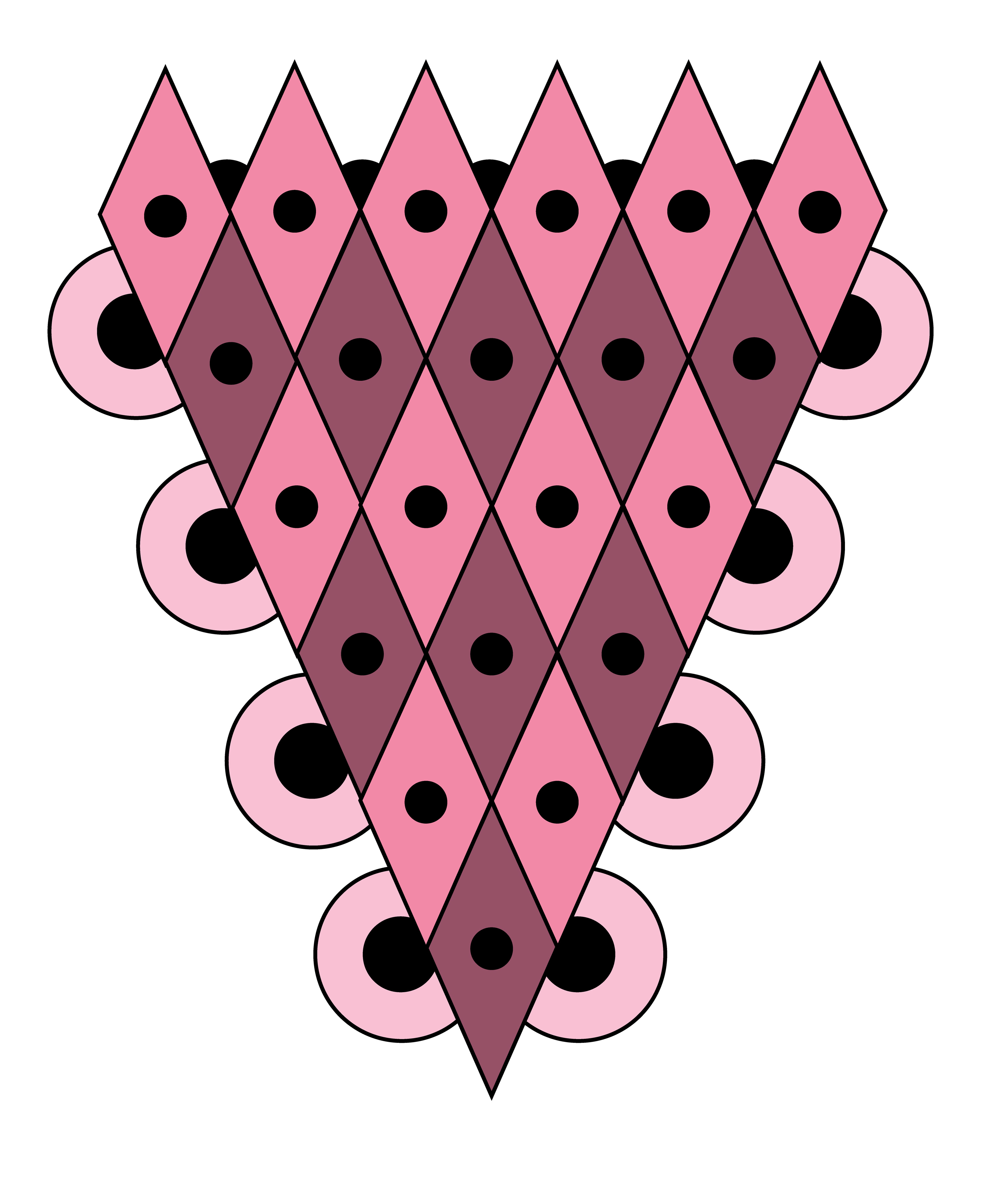 Strawberry Cone, Vector Drawing 1, 2021