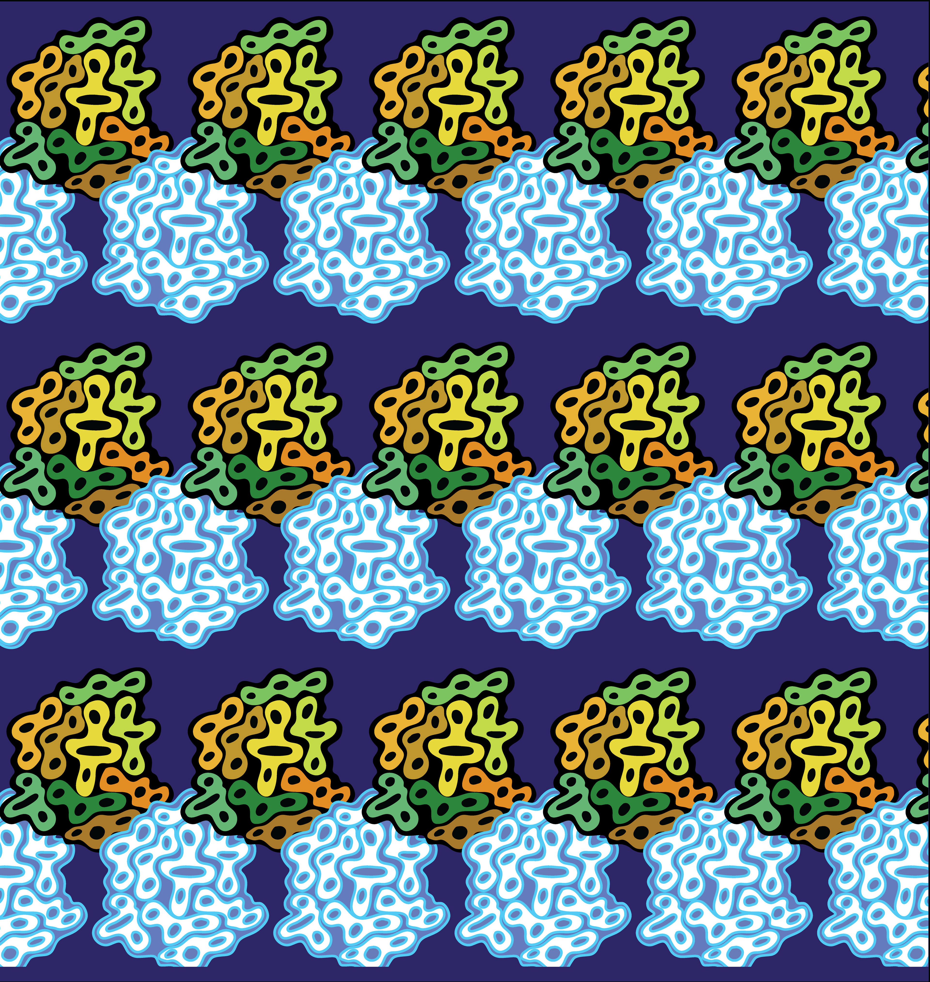 Broken Bicycle Chain, Digital Art, Pattern 2, 2025