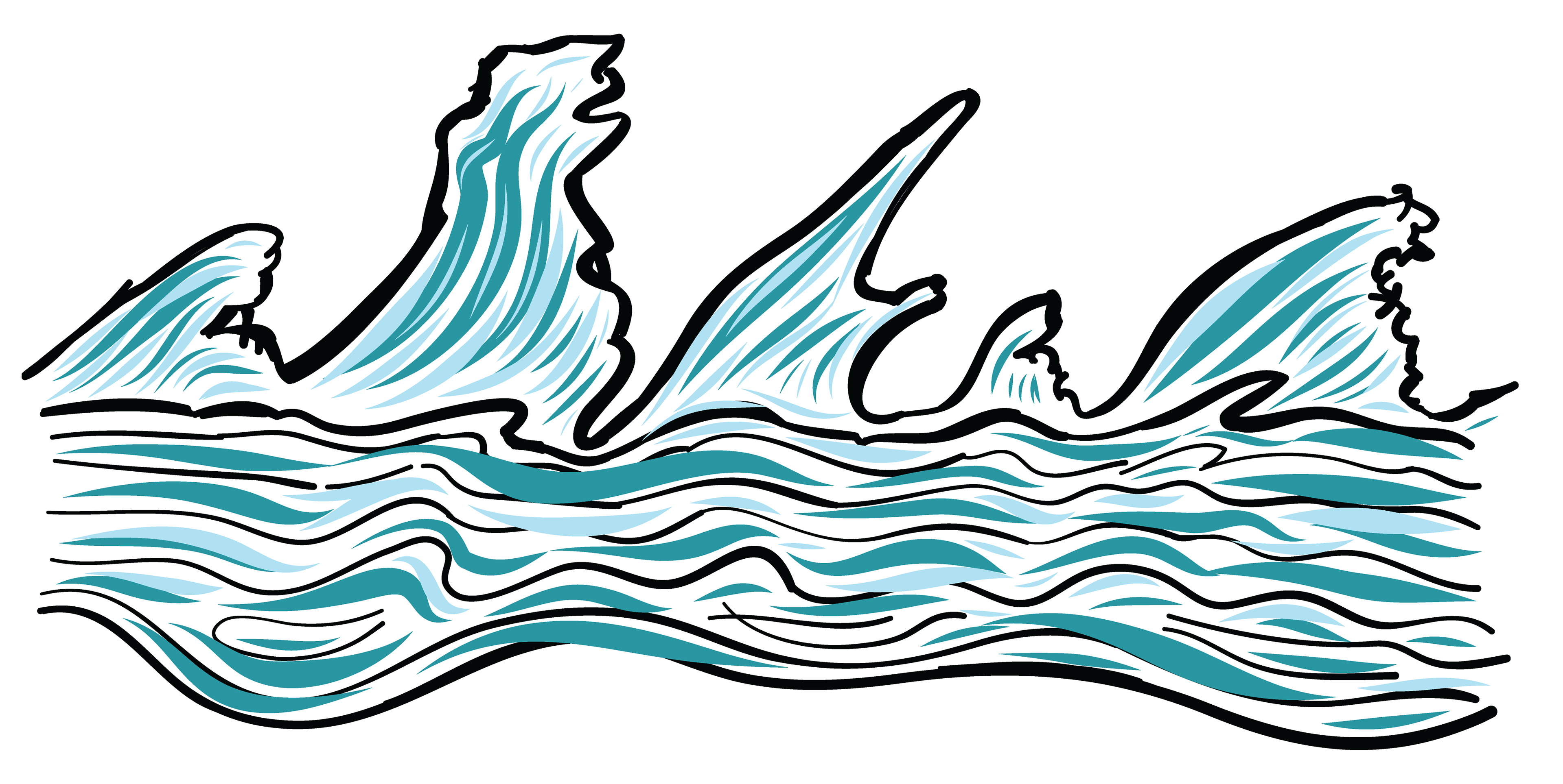 Ocean Waves, Digital Art, version 1, 2021