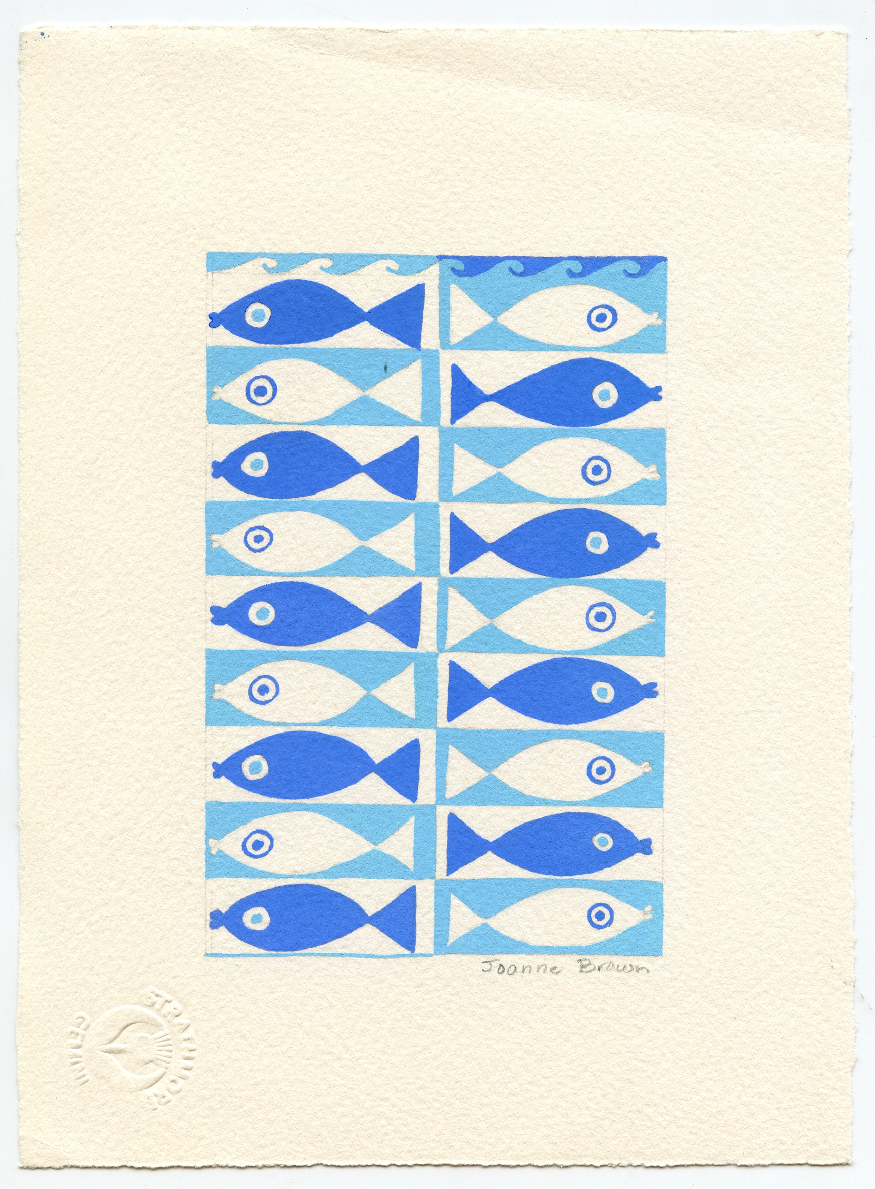 Monkiewicz Fish, Watercolor Painting, 1996