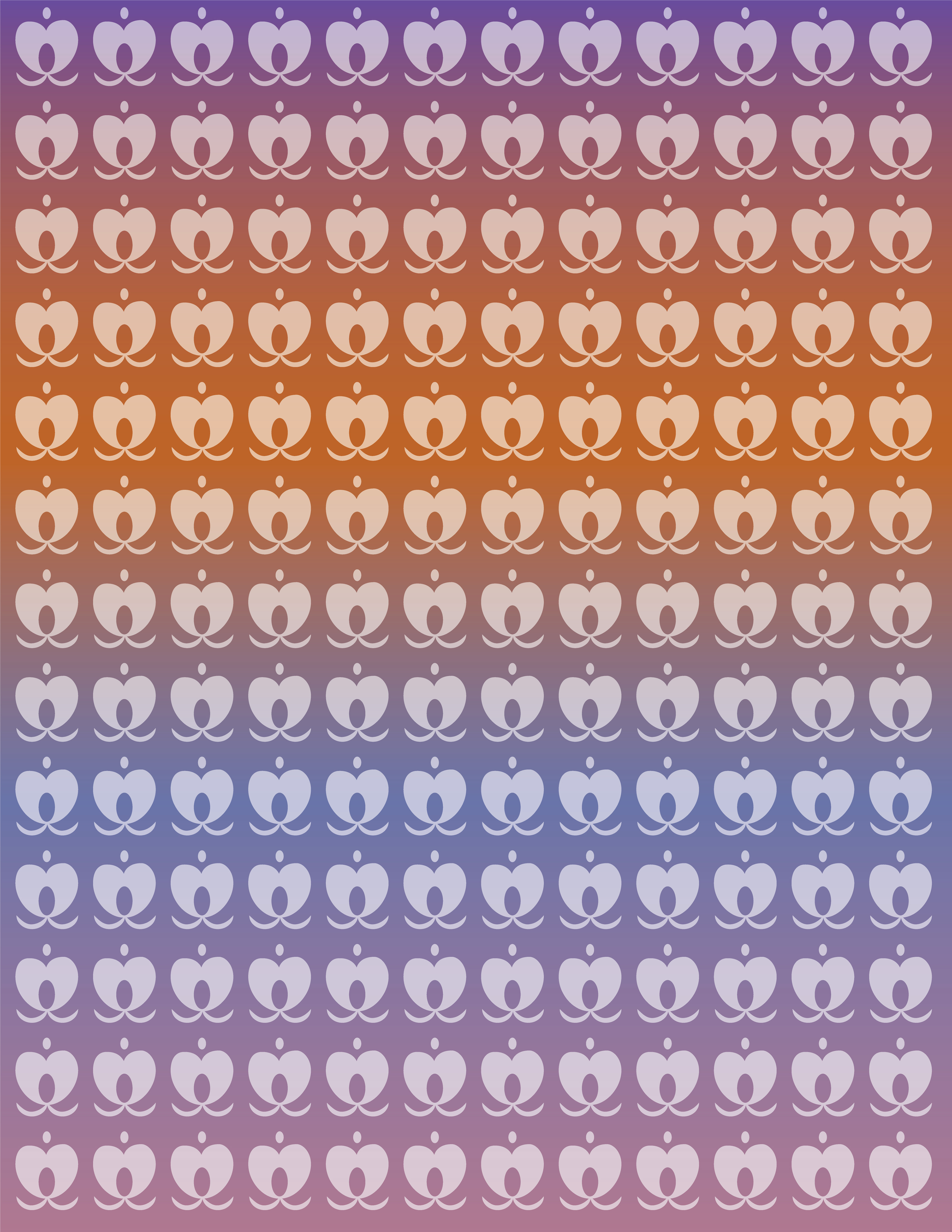 Apple Heart, Digital Art, Pattern 3, 2025