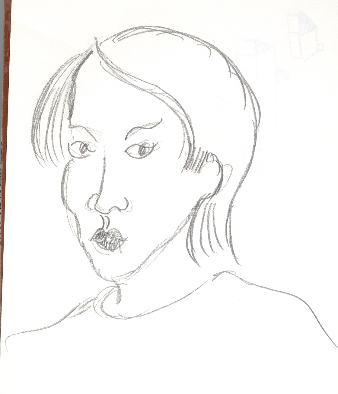 Watchful Face, Pencil on Paper, 1985