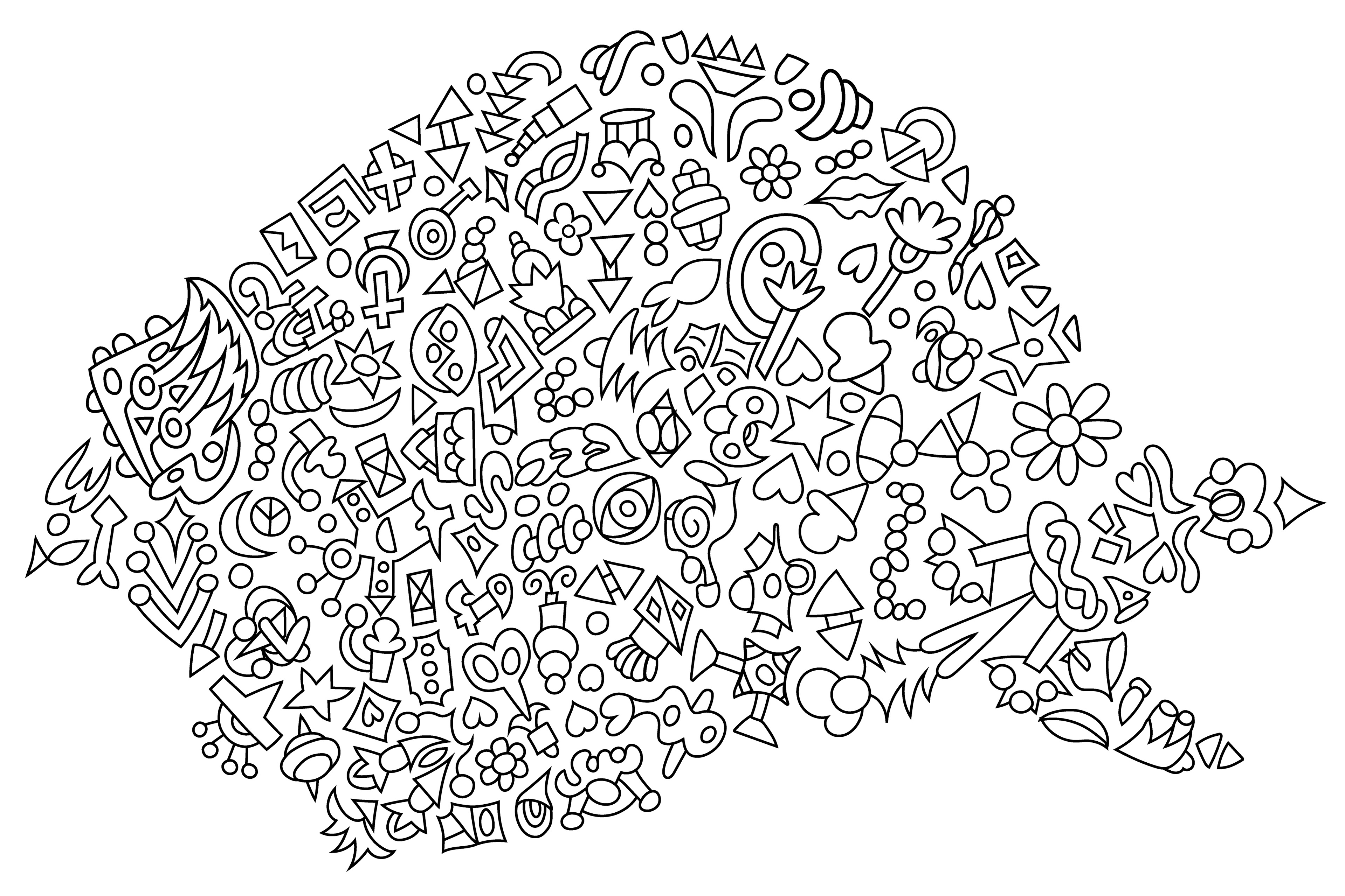 Puffy Fish, Vector Drawings, 2025