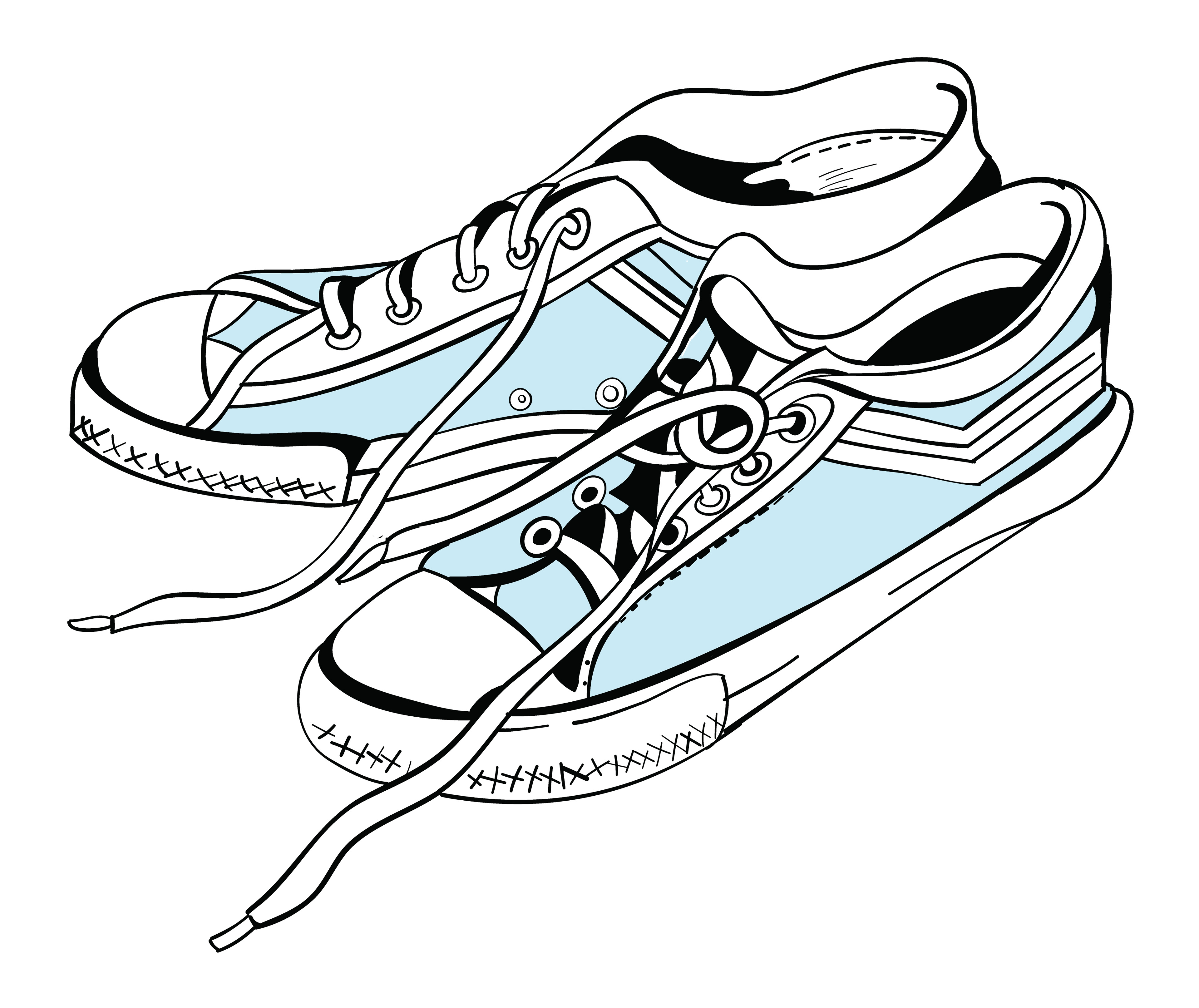 Sneakers, Powder Blue version, Digital Art, 2019