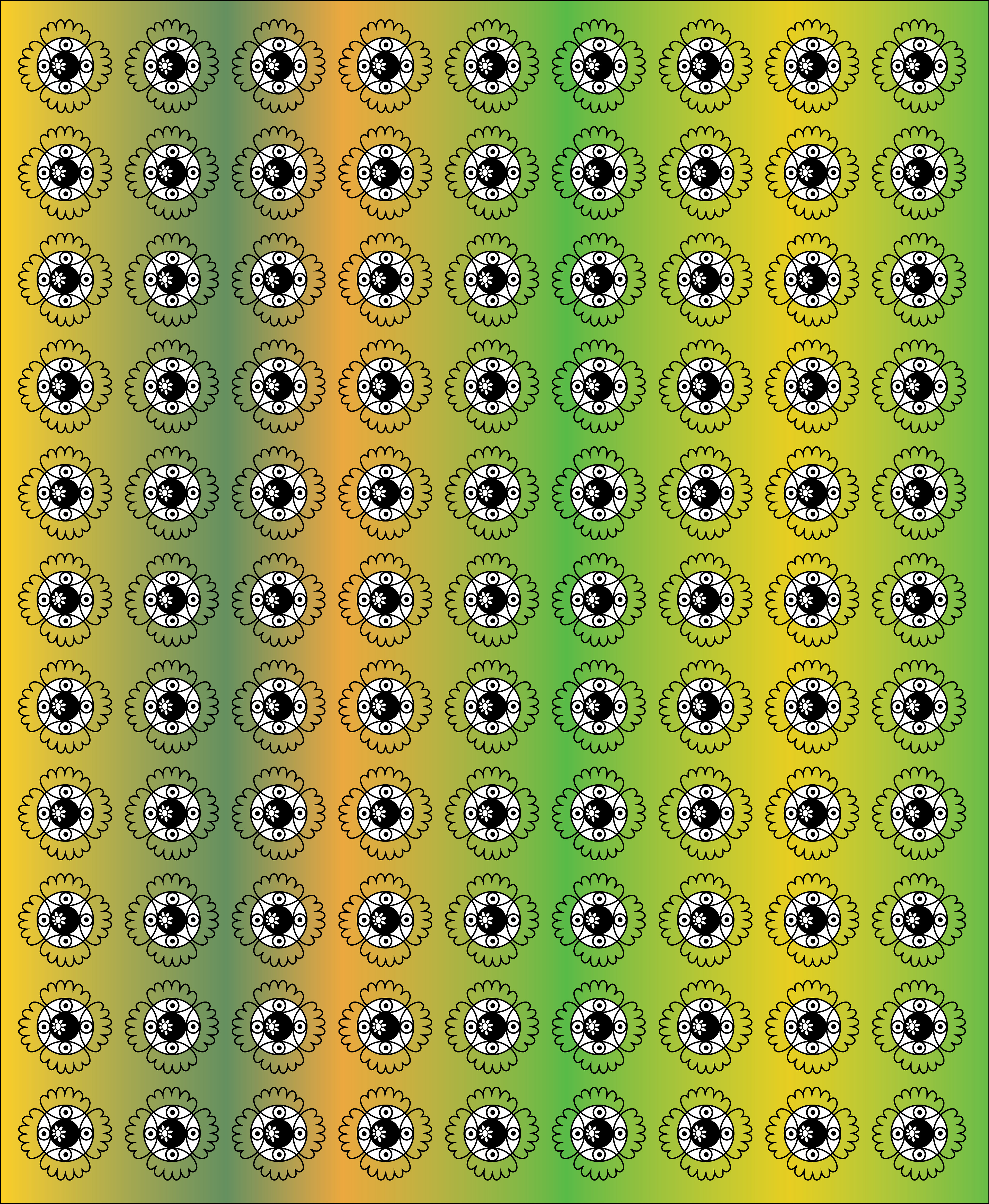 Flower Eyes, Digital Art, Pattern 1, 2025