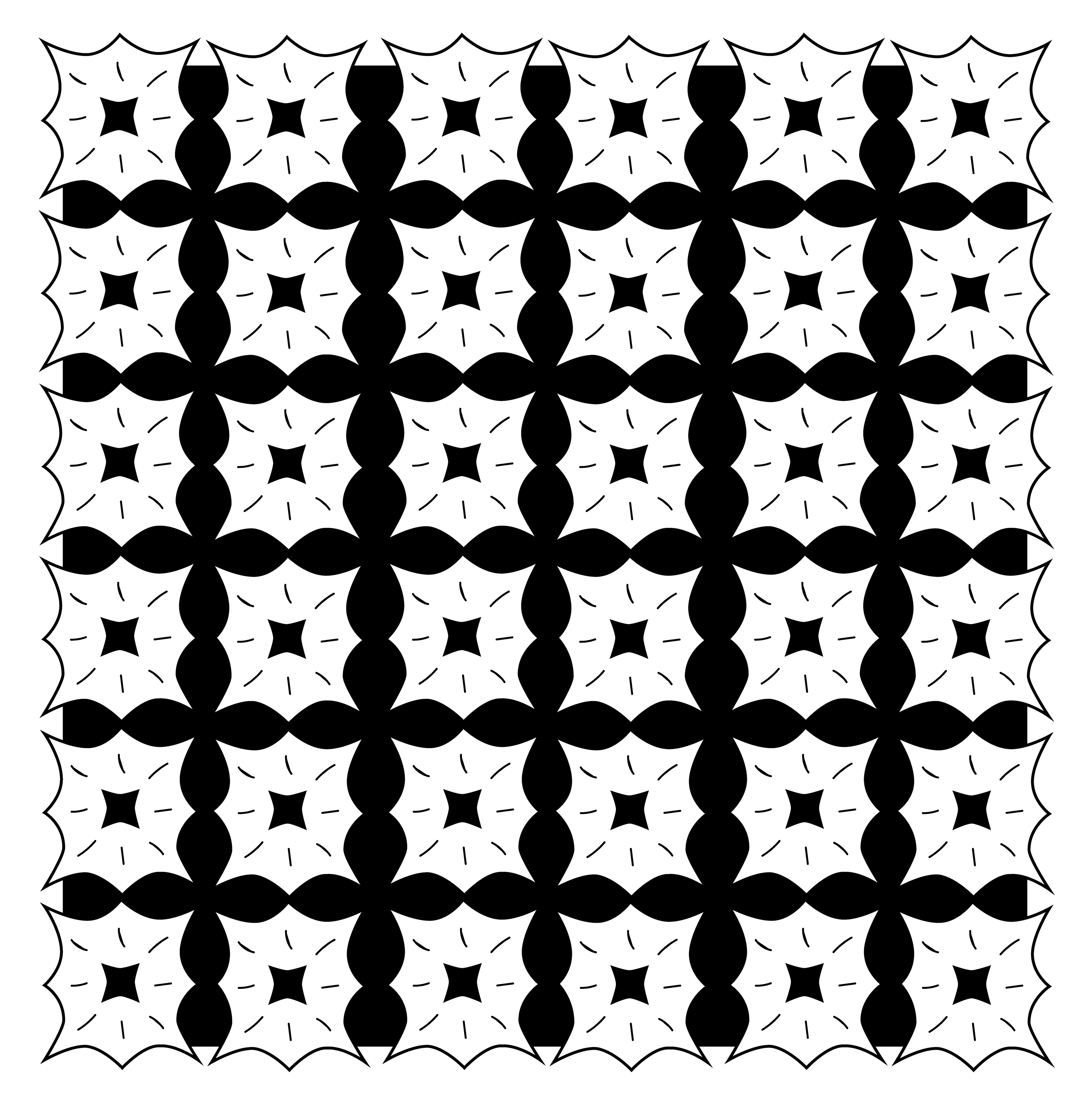 Night Garden Pattern, version 2, Digital Art, 2023