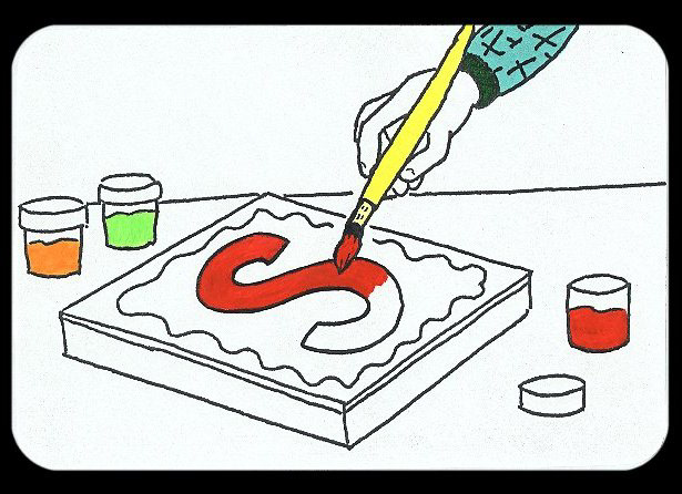 Linoleum Block Printing for Beginners, slide # 37, 1993