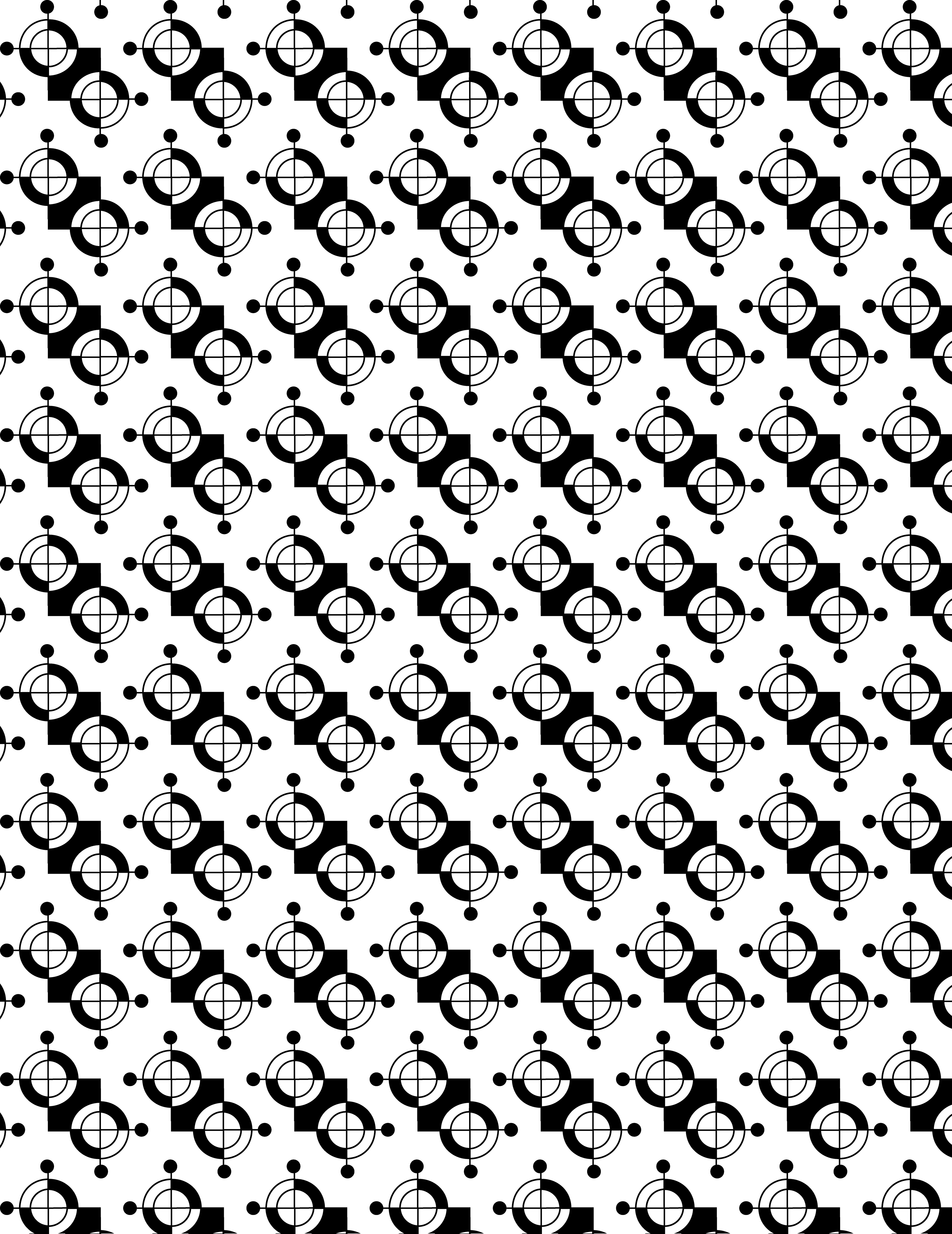 Minute Hands, Digital Art, Pattern 1, 2023