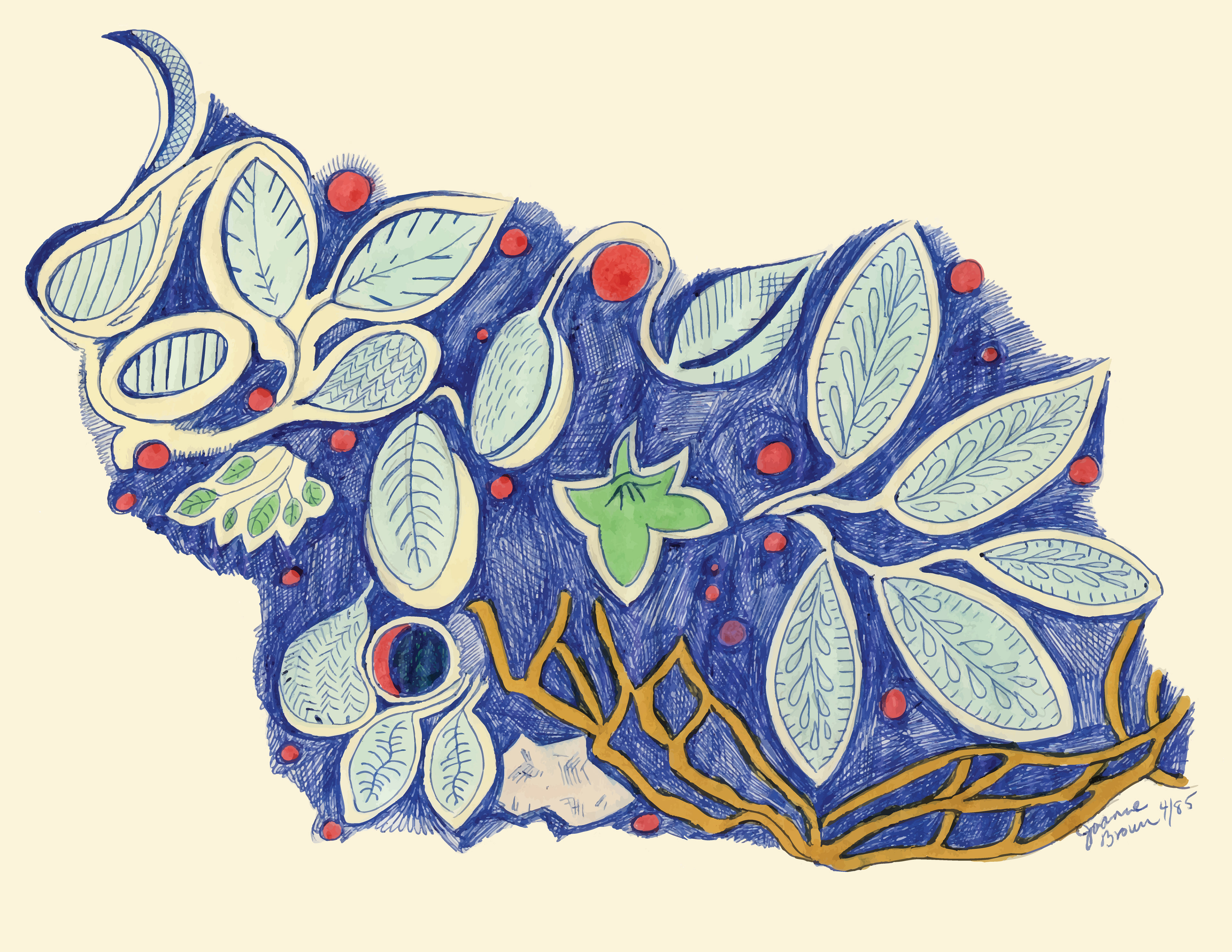 Leaves, Digital Art, 2021