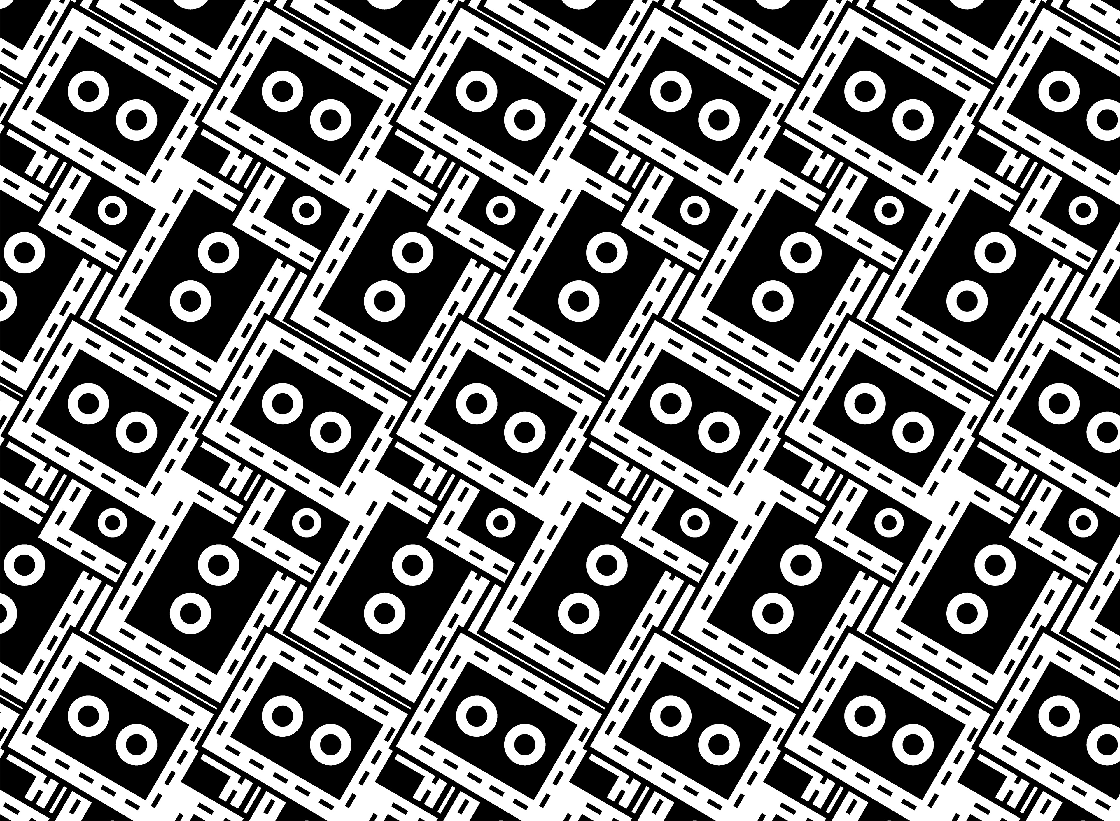 Shadow Eyes Building, Digital Art, Pattern, 2022