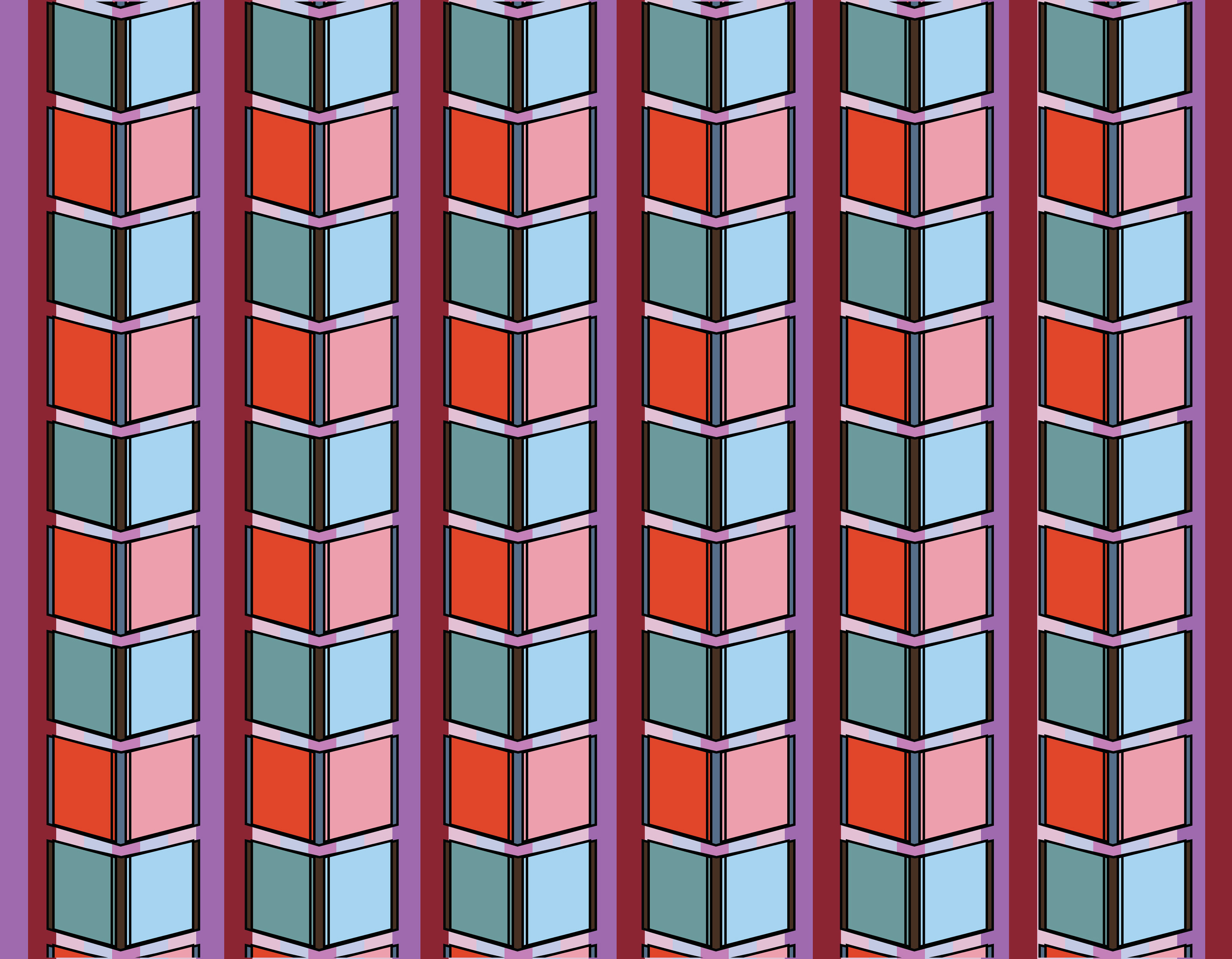 Open Book Facade, Digital Art, Pattern 1, 2025