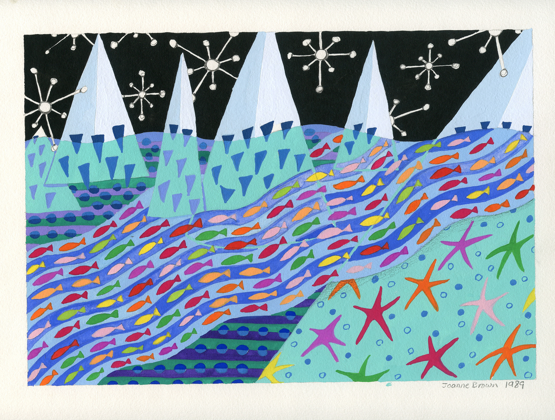 Glacier Fish, Watercolor on Paper, 7" x 10", 1989