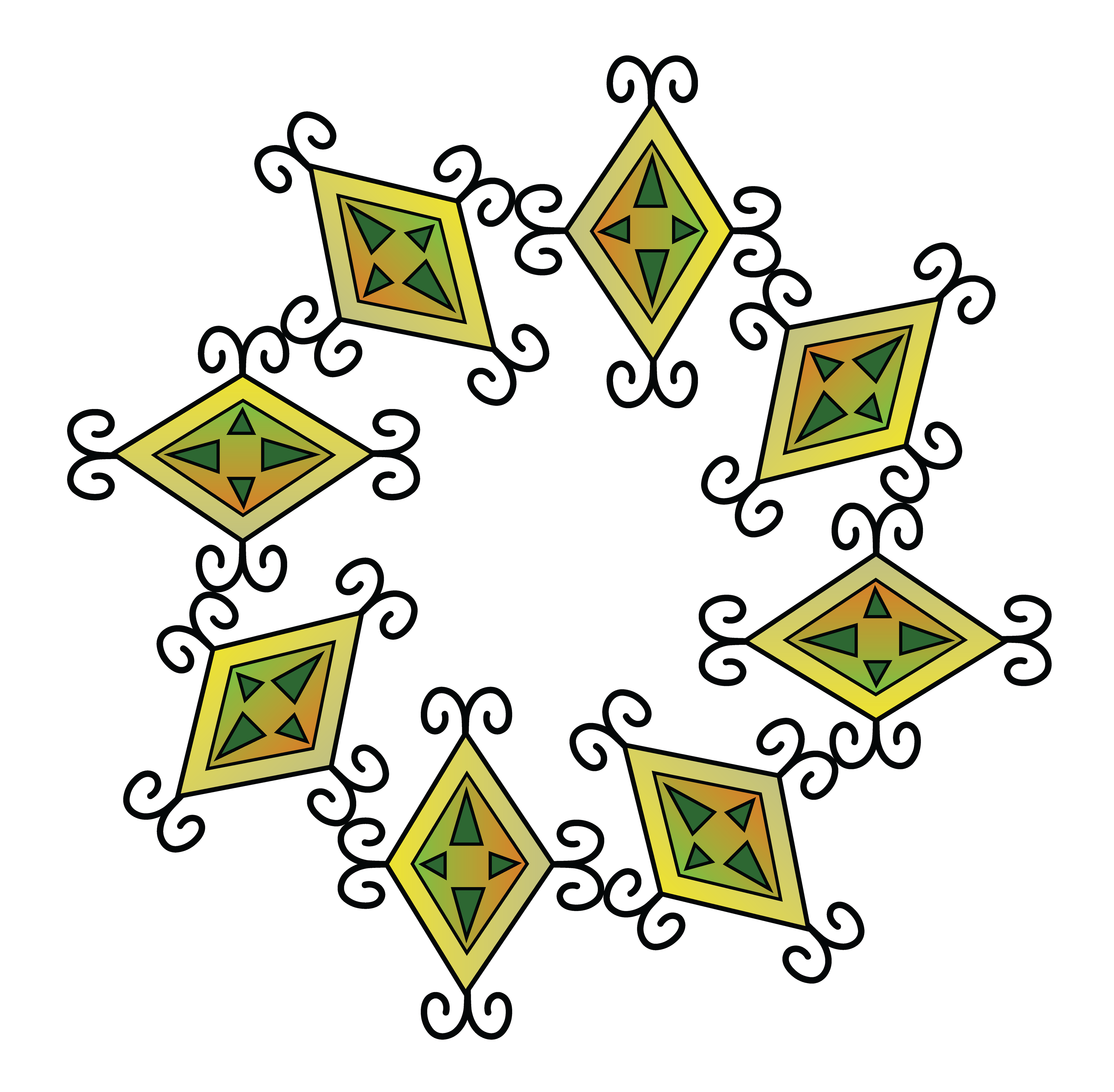 Kite Shield, Digital Art, Radial, 2026
