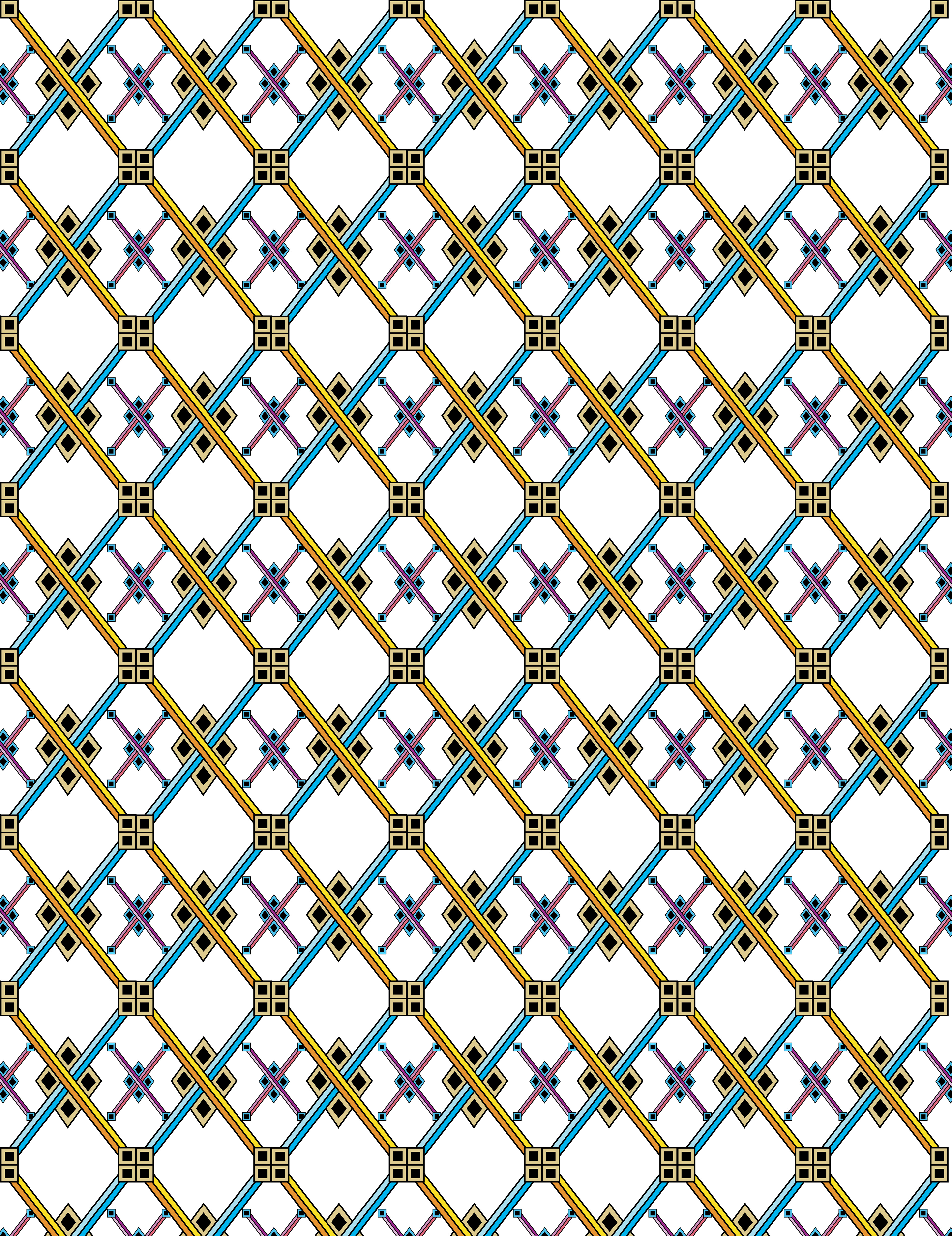 Window Grille, Digital Art, Pattern 3, 2025