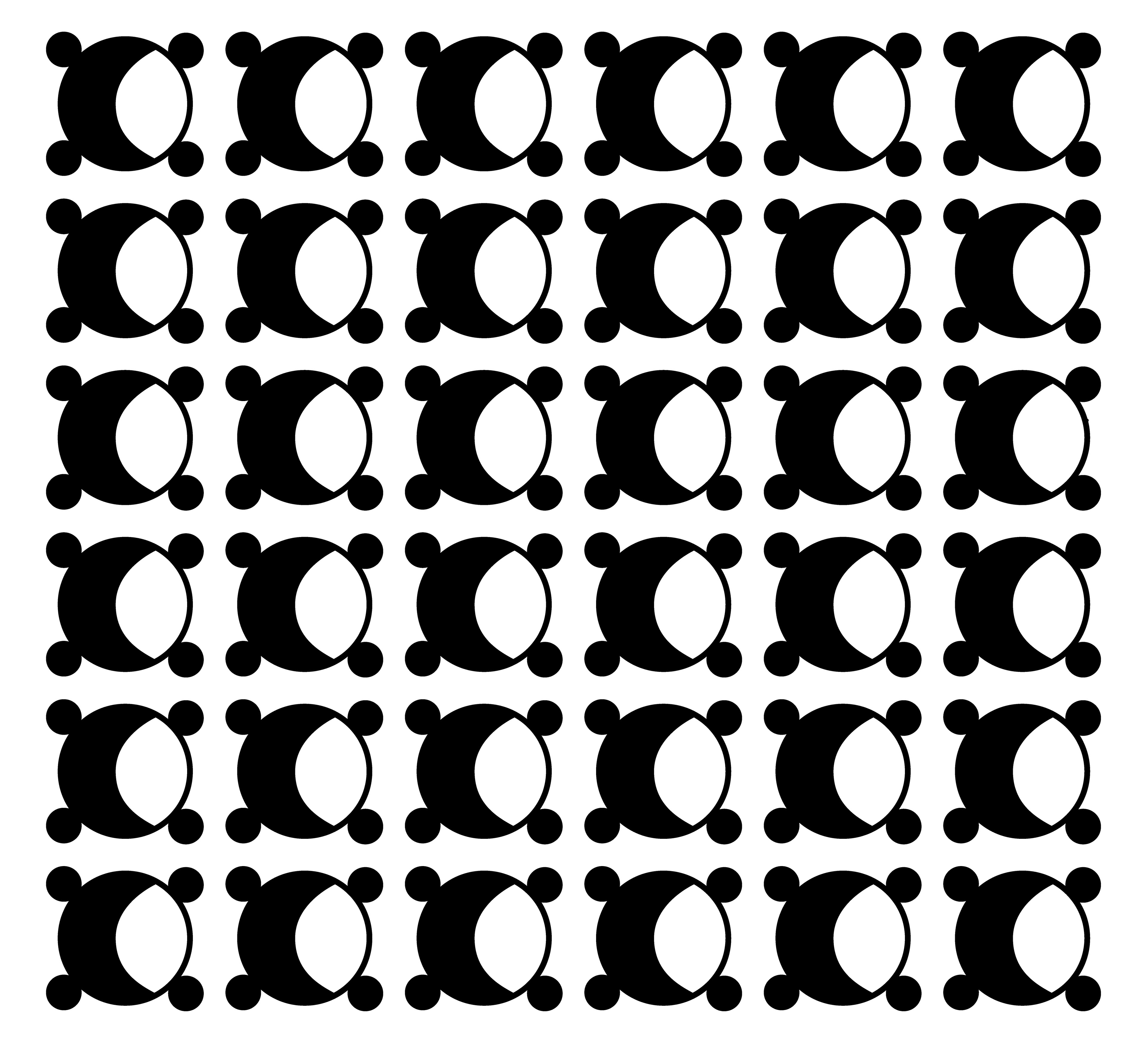 Moon Wheels, Digital Art, Pattern 1, 2022