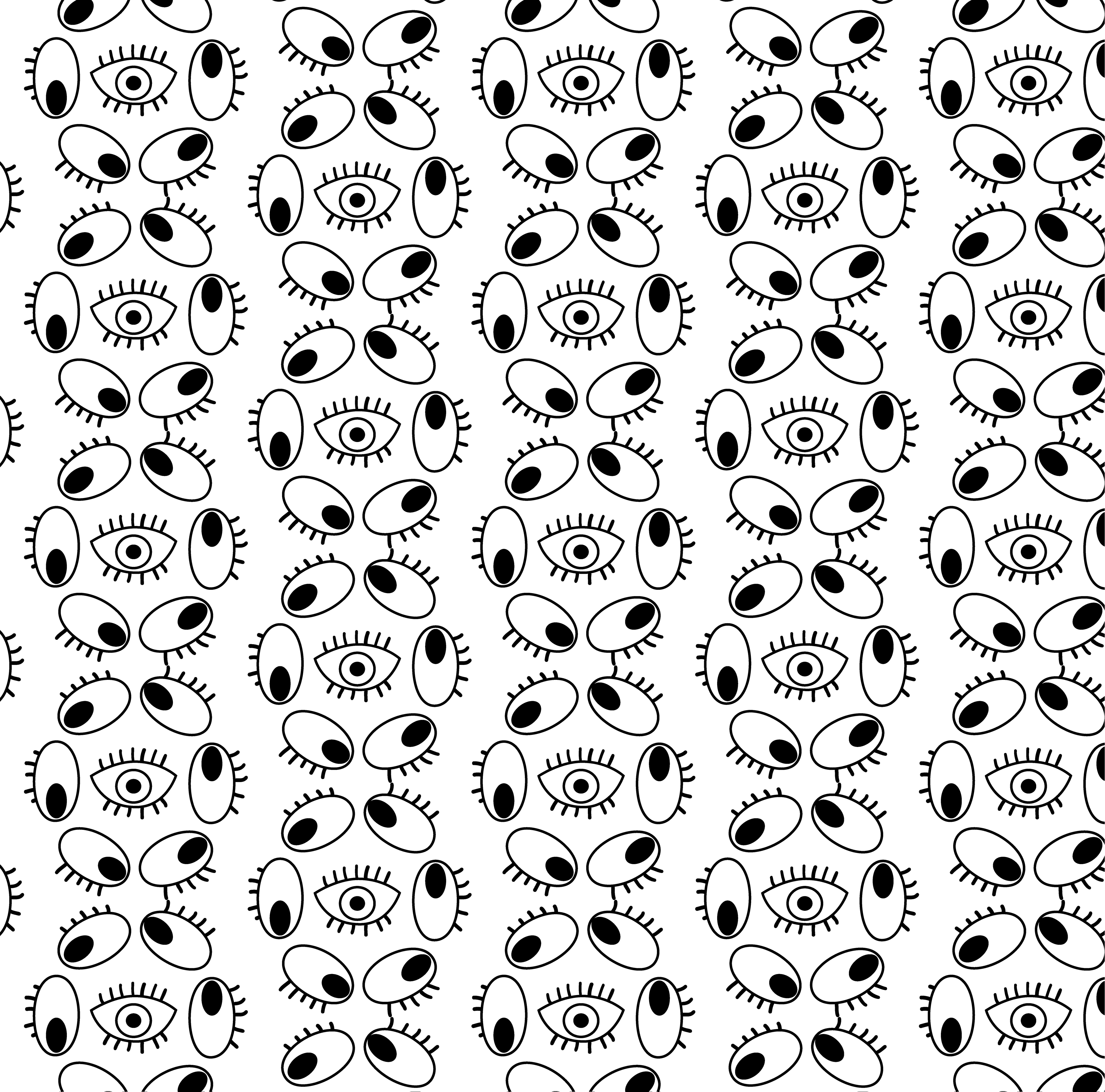 Spinning Eye Flower, Digital Art, pattern 2, 2025