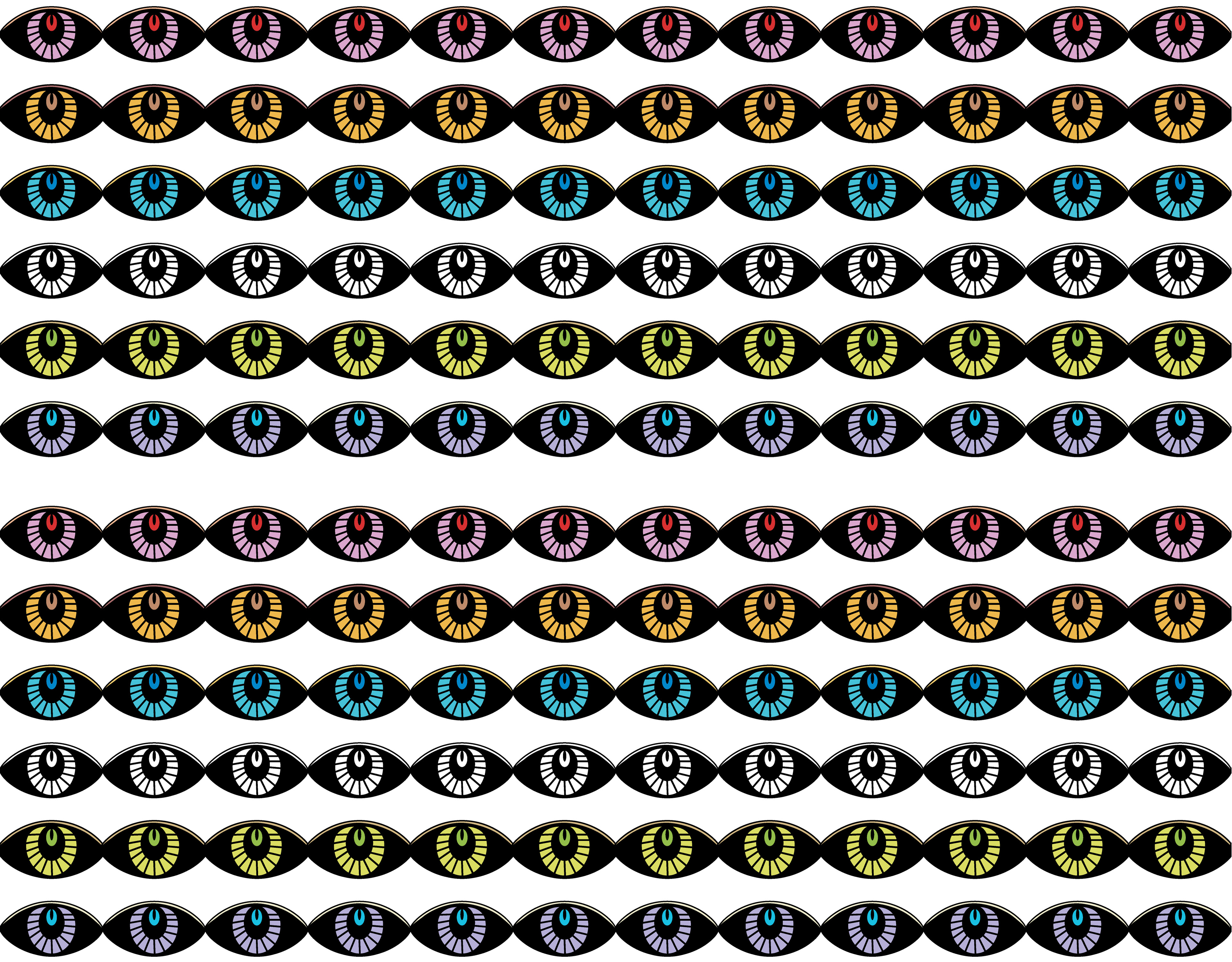 Eye Drop Pattern, Digital Art, 2025