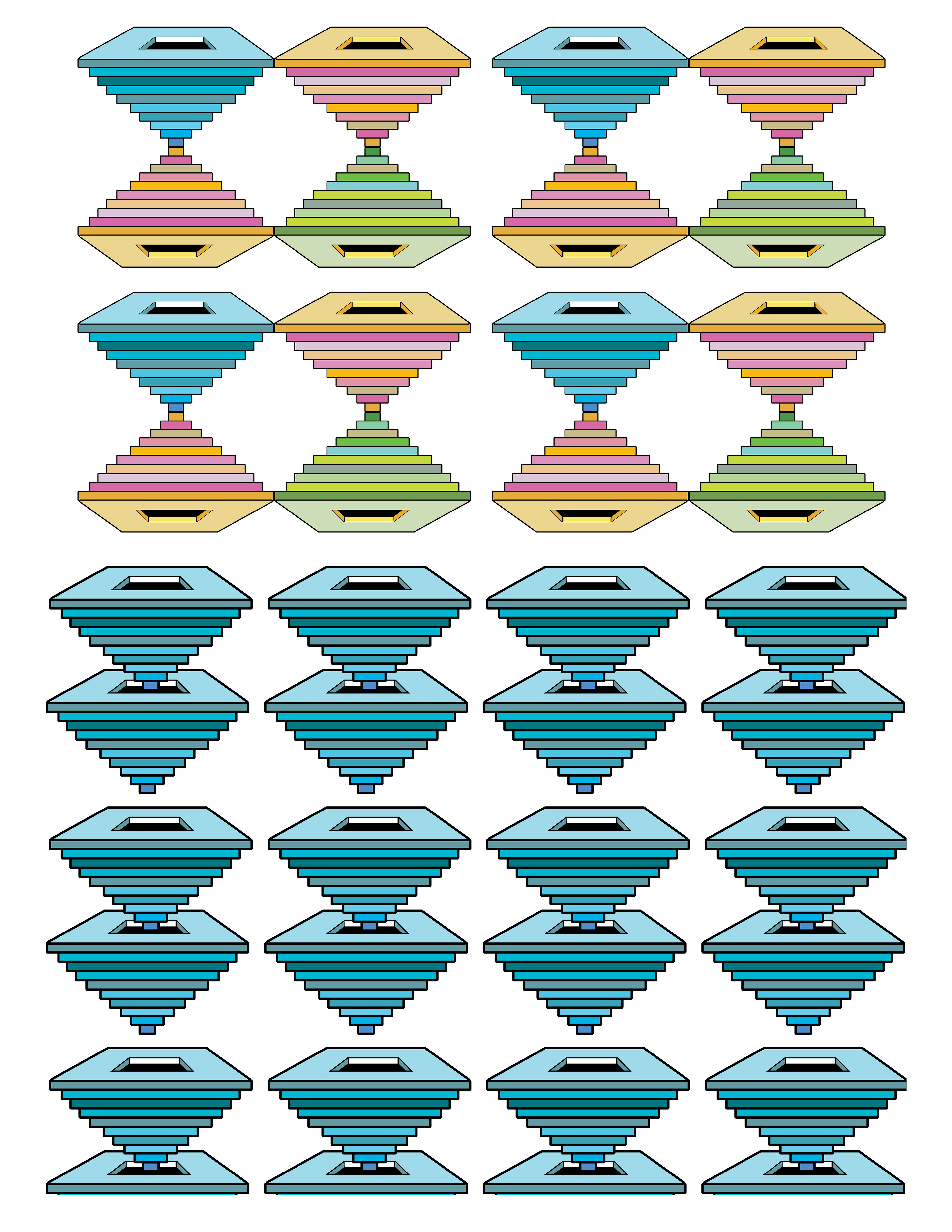 Chimney Portals, Digital Art, pattern 2, 2025