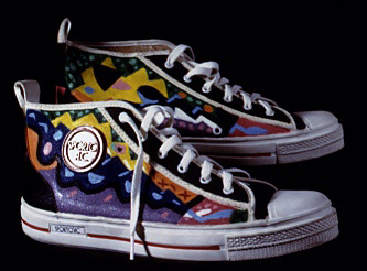 Bobos, Acrylic on Canvas Sneakers, 1987