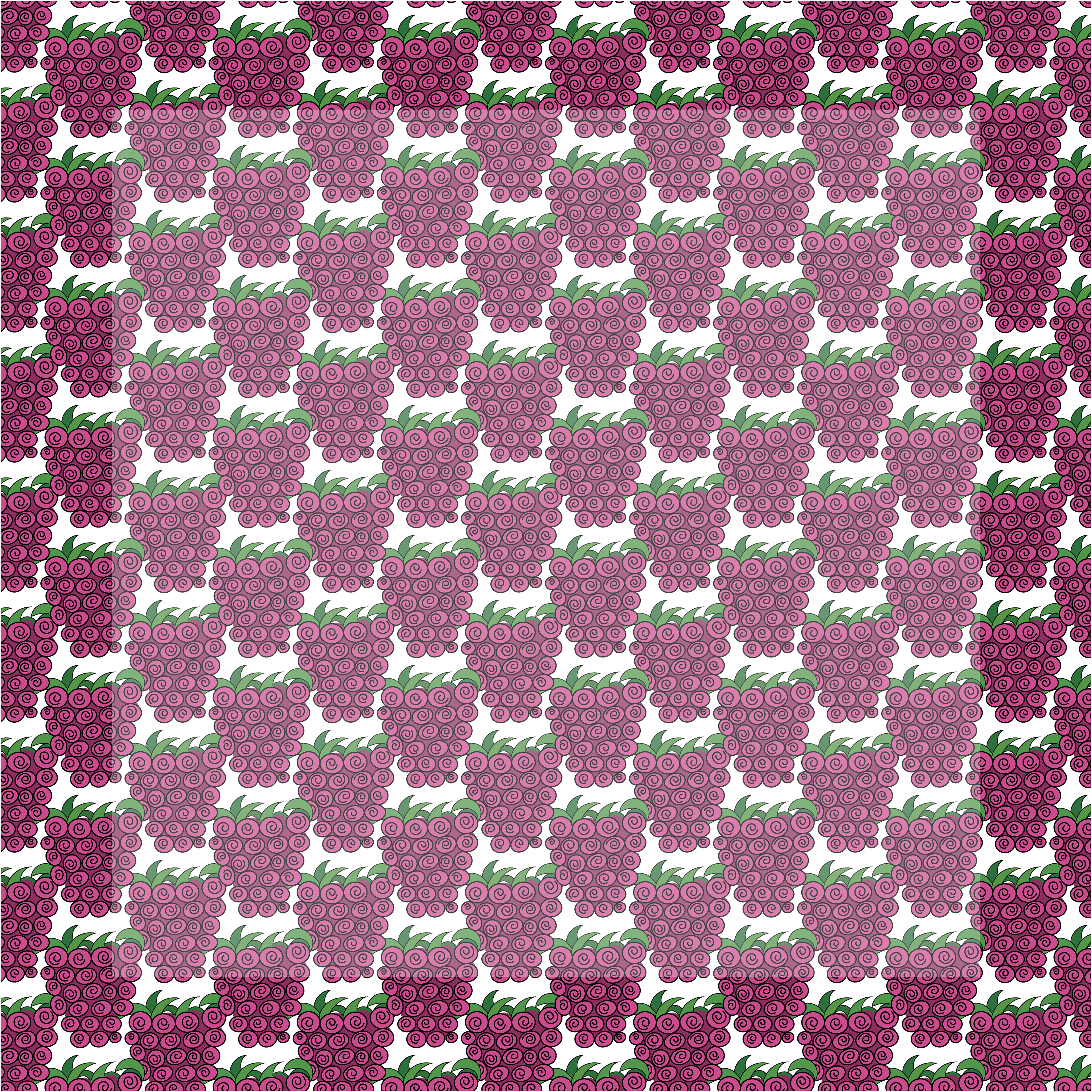 Raspberry, Digital Art, Pattern 6, 2021