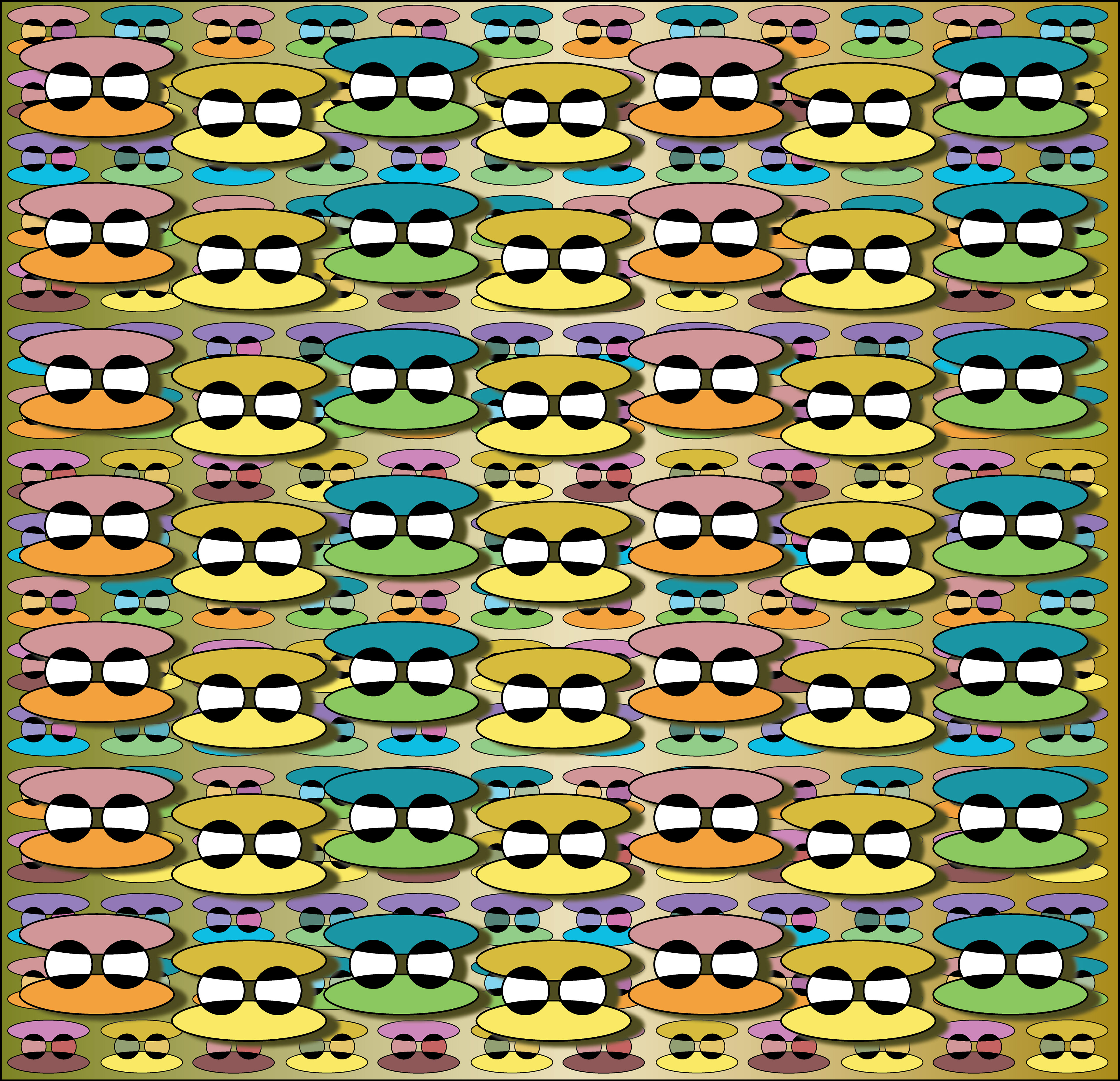 Bubble Cookie, Digital Art, Pattern 1, 2025