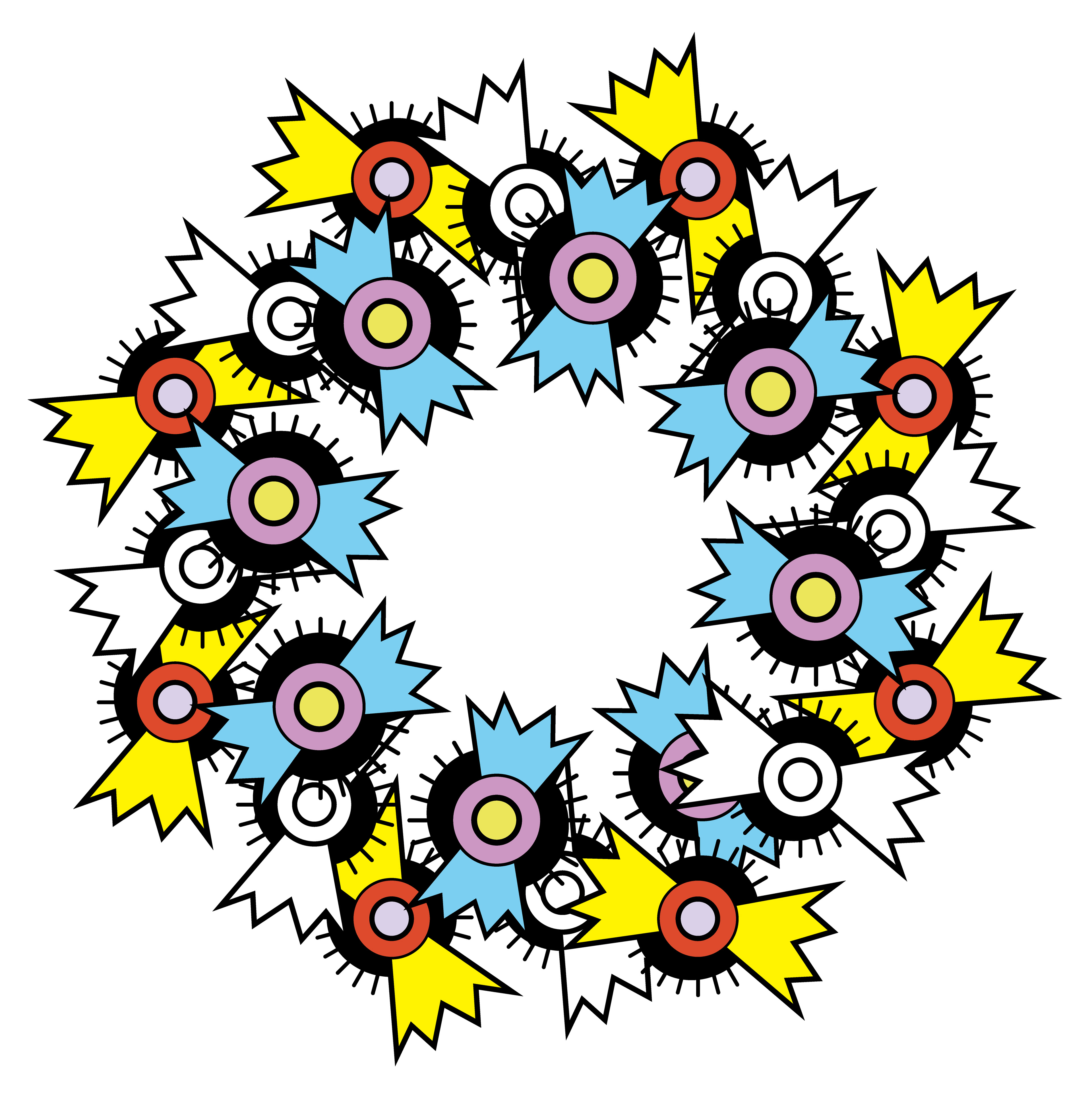 Firecracker, Digital Art, Radial, 2025