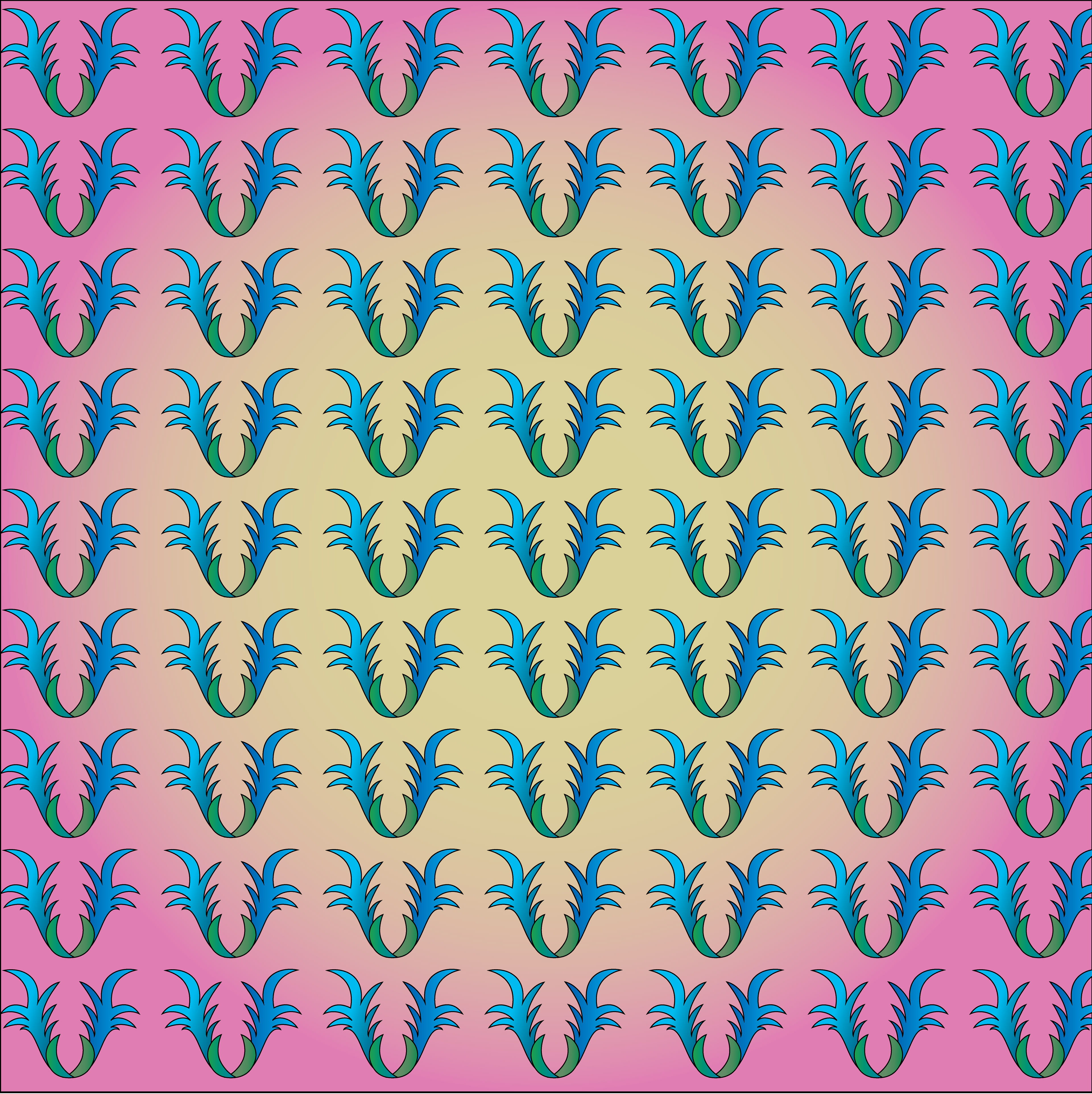 Flower Bud Wings, Digital Art, Pattern 2, 2025