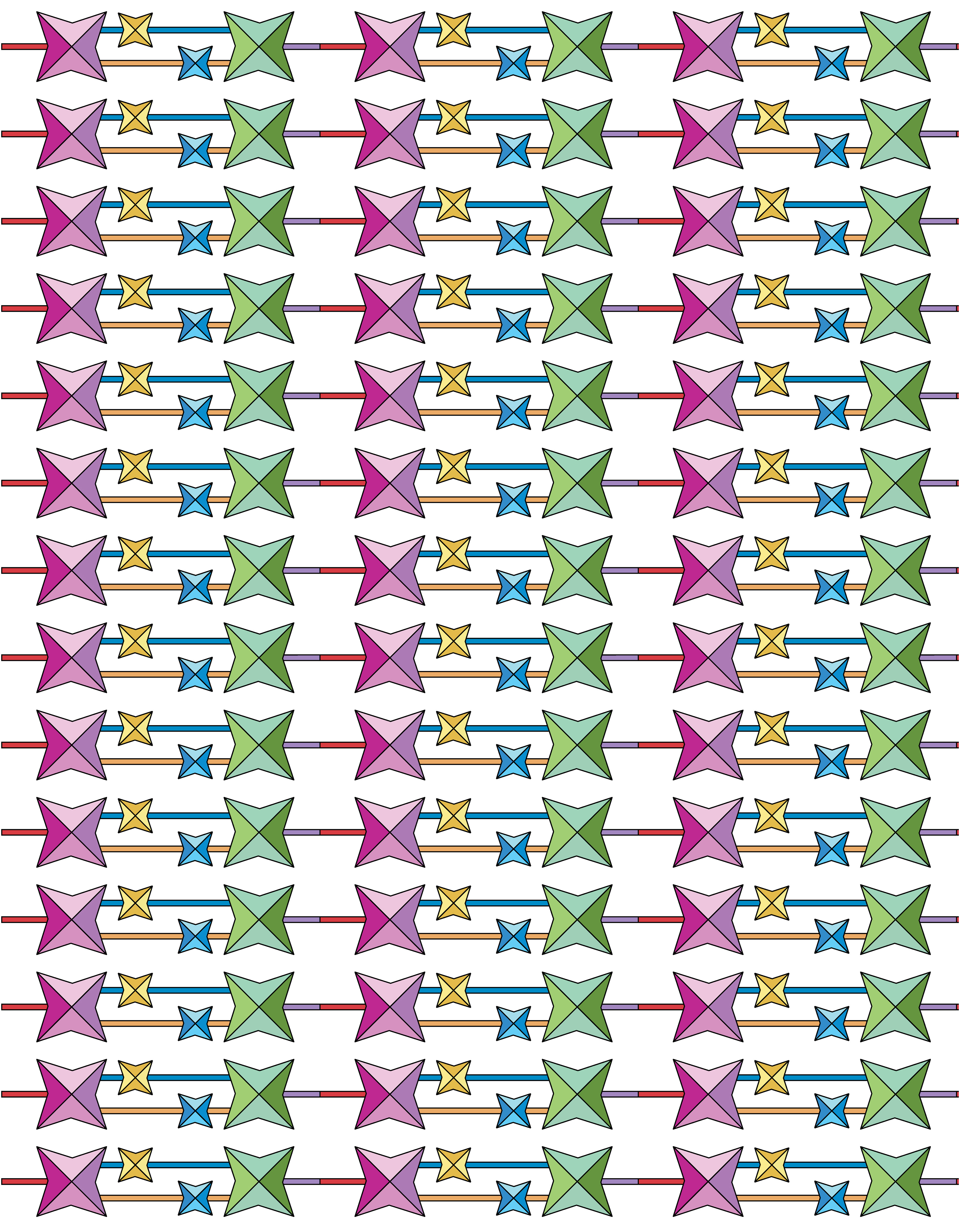 Star Handles, Digital Art, Pattern 2, 2025