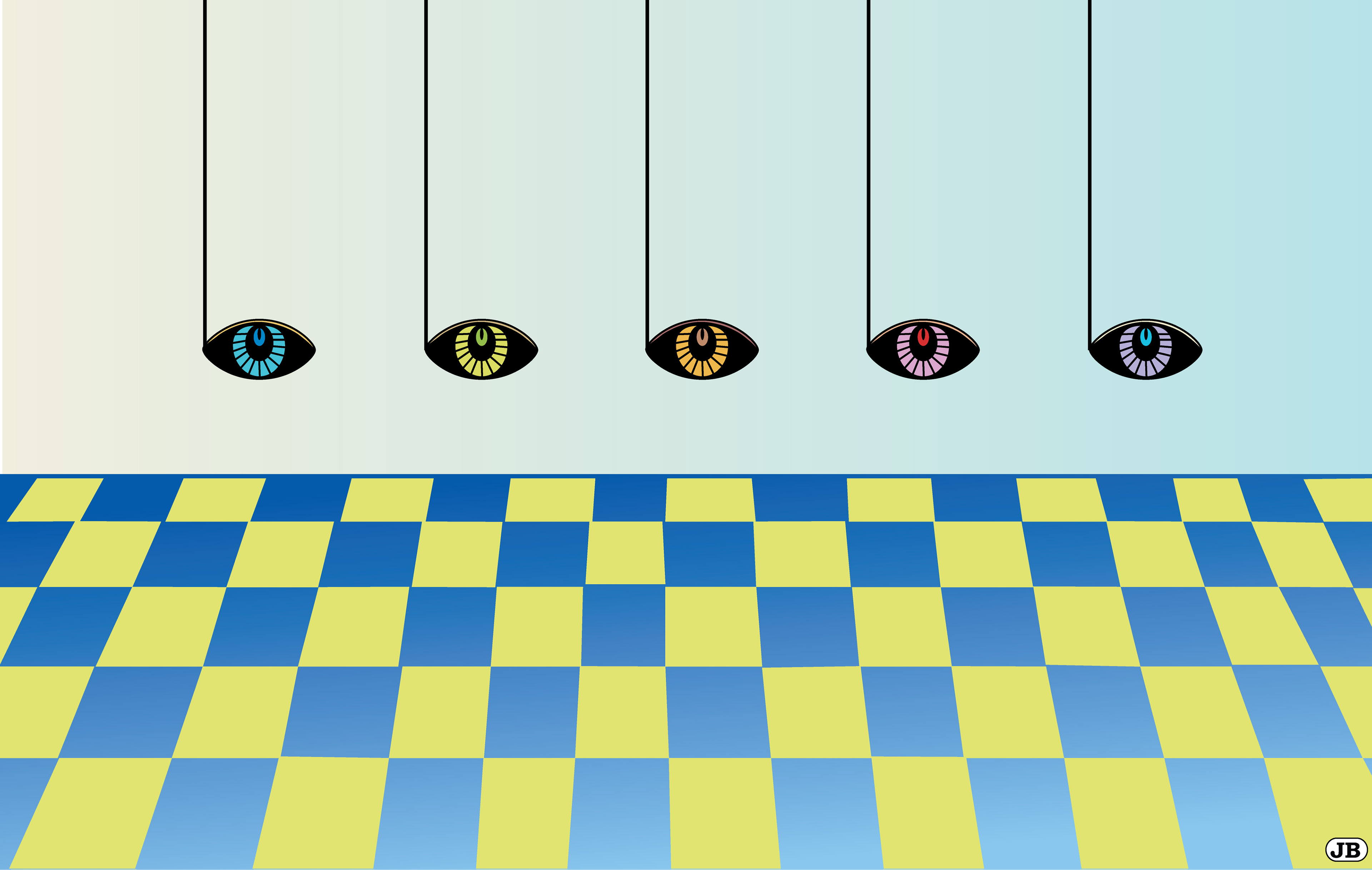 Eye Drops, Digital Art, Color Version, 2025